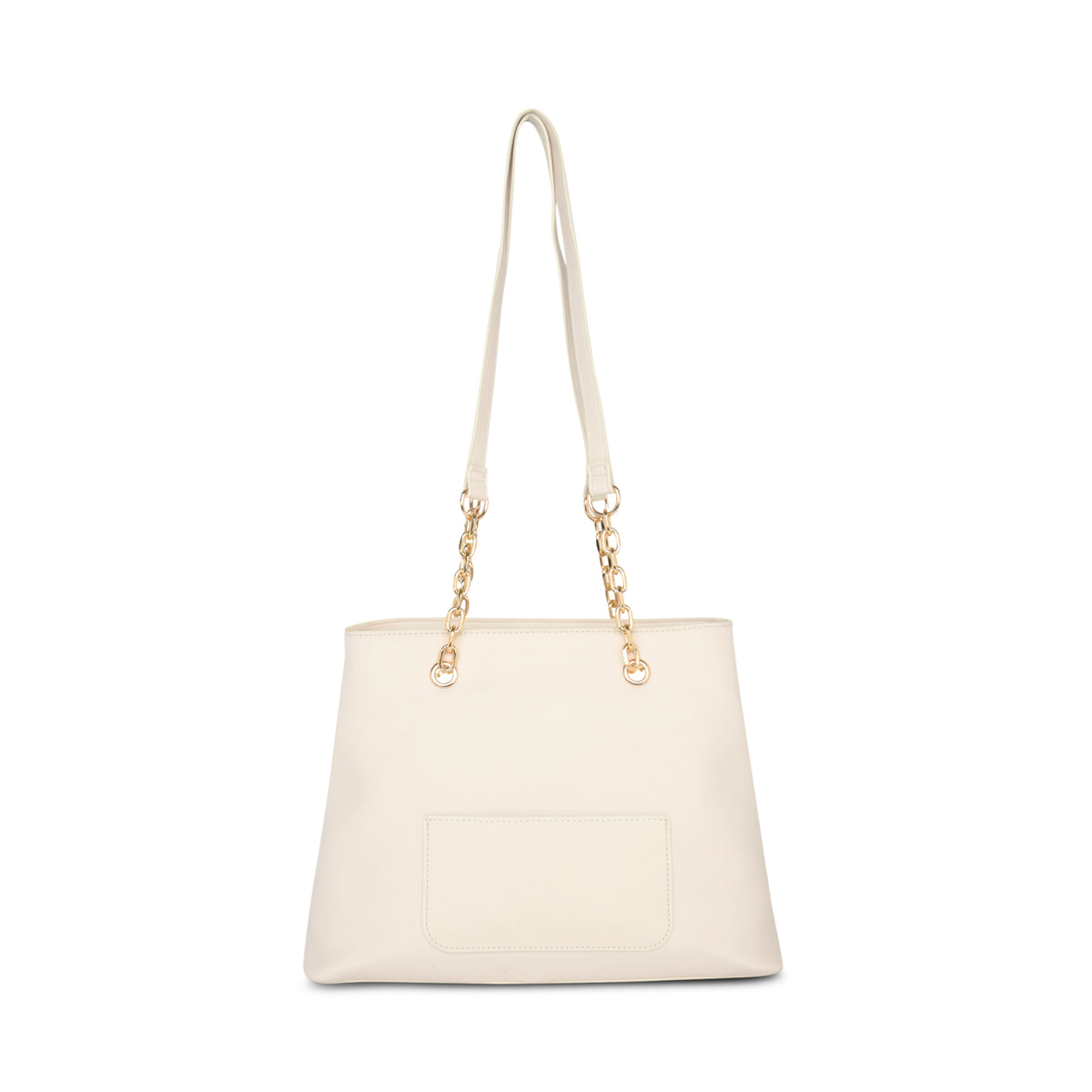 Lavie Luxe Off White Medium Women's Trapez Satchel Bag