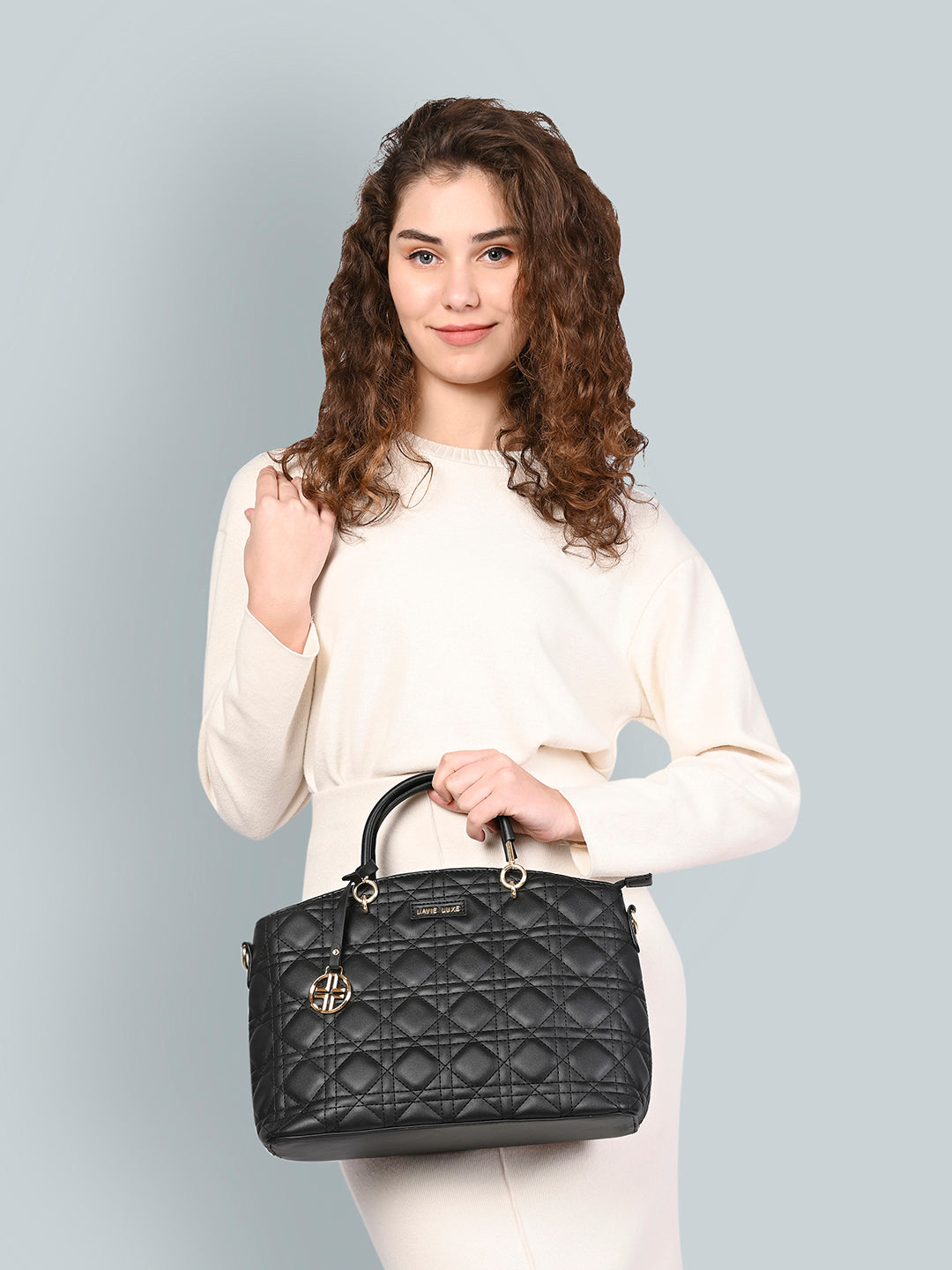 Lavie Luxe Black Medium Women's Babel Satchel Bag