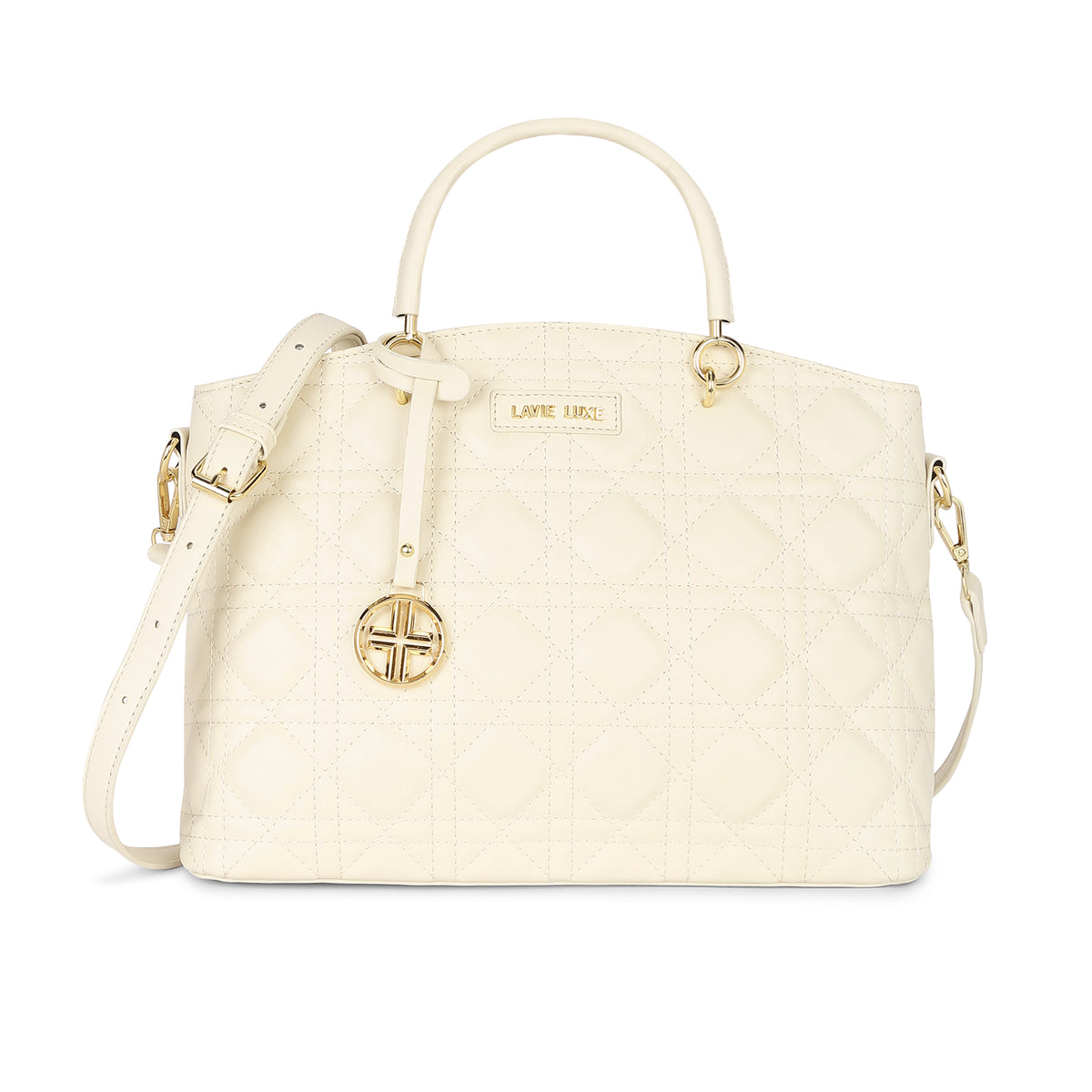 Lavie Luxe Off White Medium Women's Babel Satchel Bag