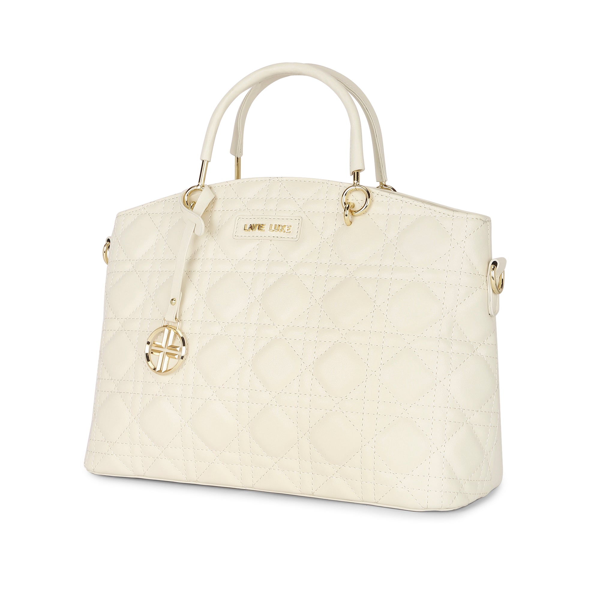 Lavie Luxe Off White Medium Women's Babel Satchel Bag