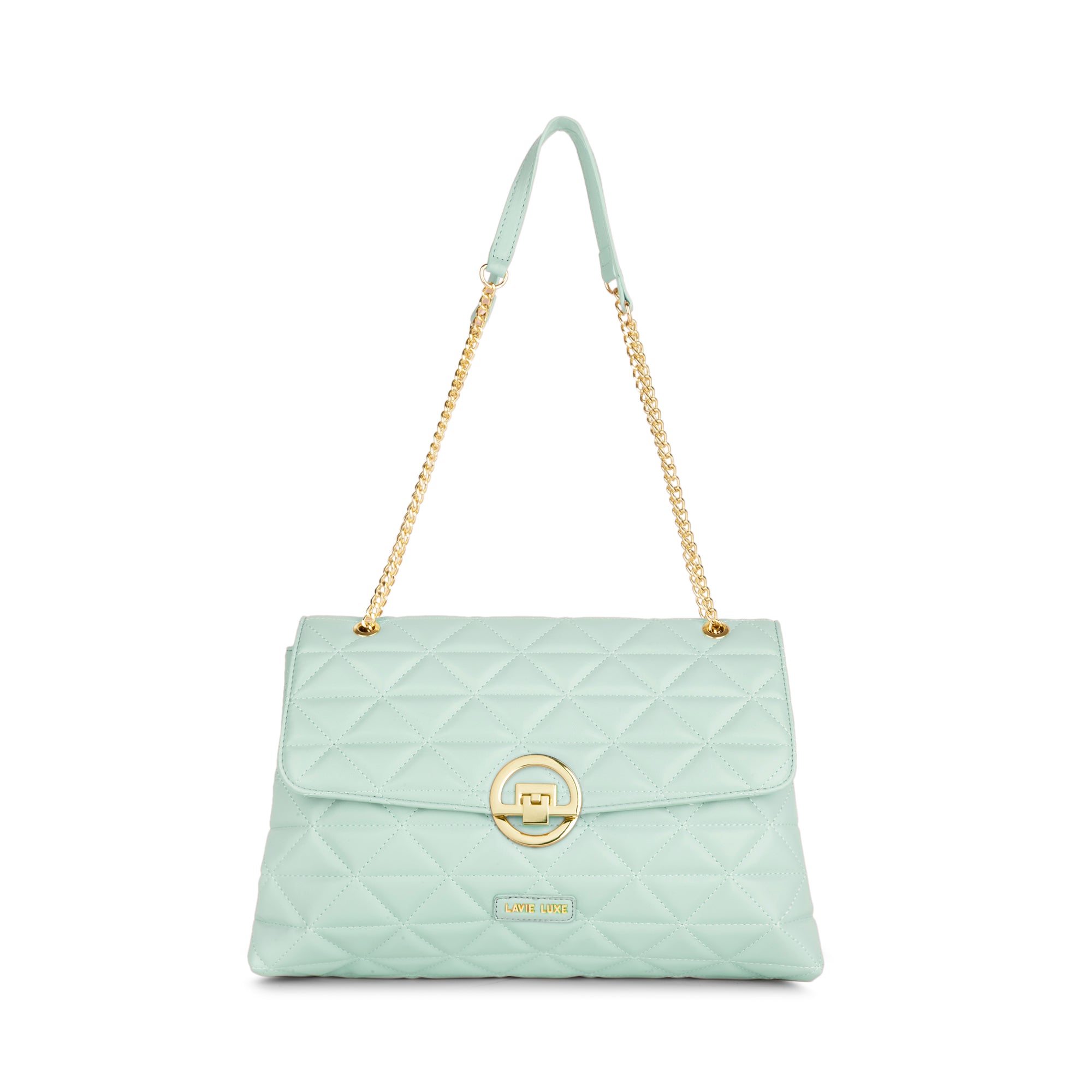 Lavie Luxe Mint Large Women's Eden Flap Satchel Bag