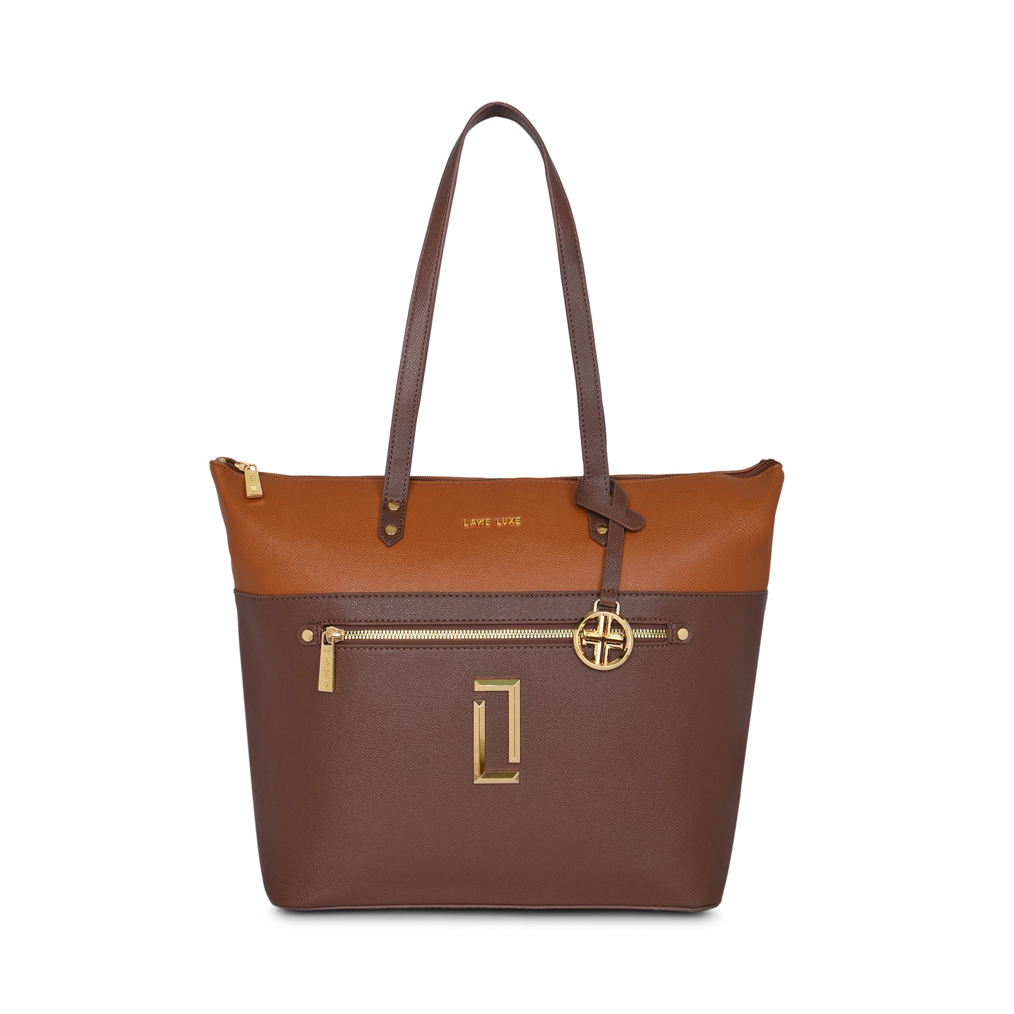 Lavie Luxe Tan Large Women's Dolly Tote Bag