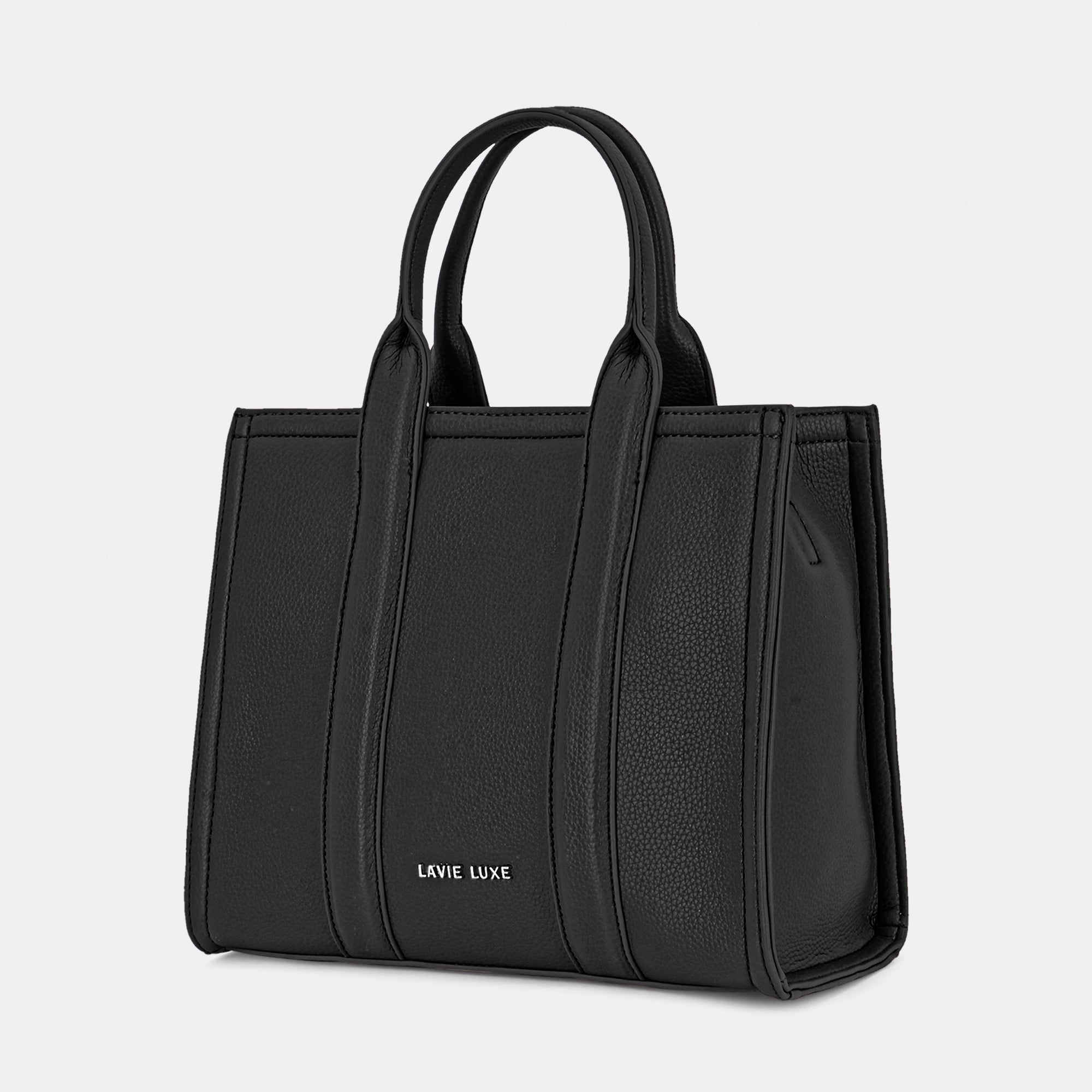 Lavie Luxe Cobs Black Medium Women's Satchel