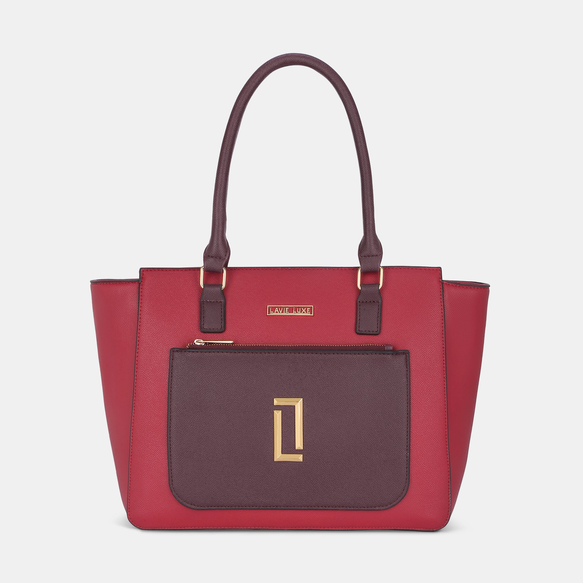 Lavie Luxe Kyle Red Large Women's Tote Handbag
