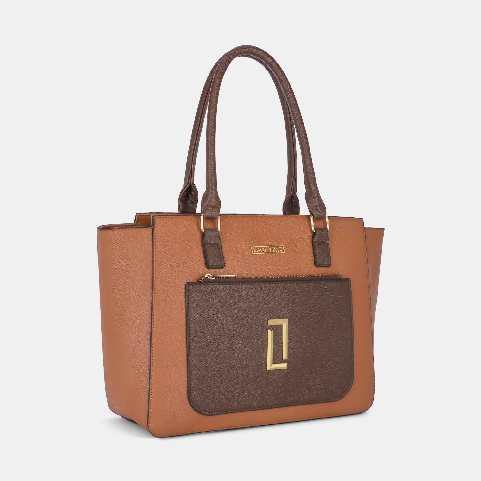 Lavie Luxe Kyle Tan Large Women's Tote Handbag