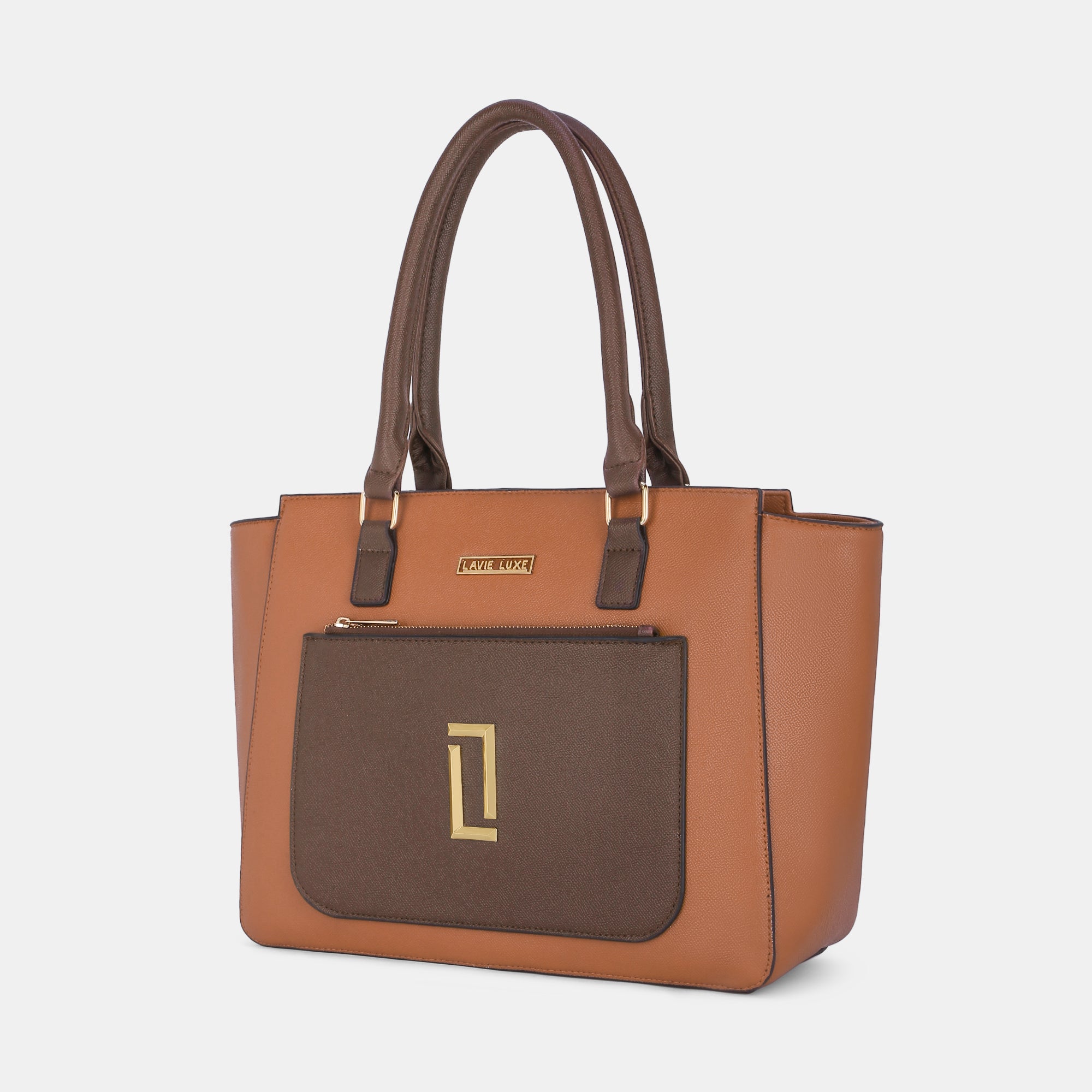 Lavie Luxe Kyle Tan Large Women's Tote Handbag