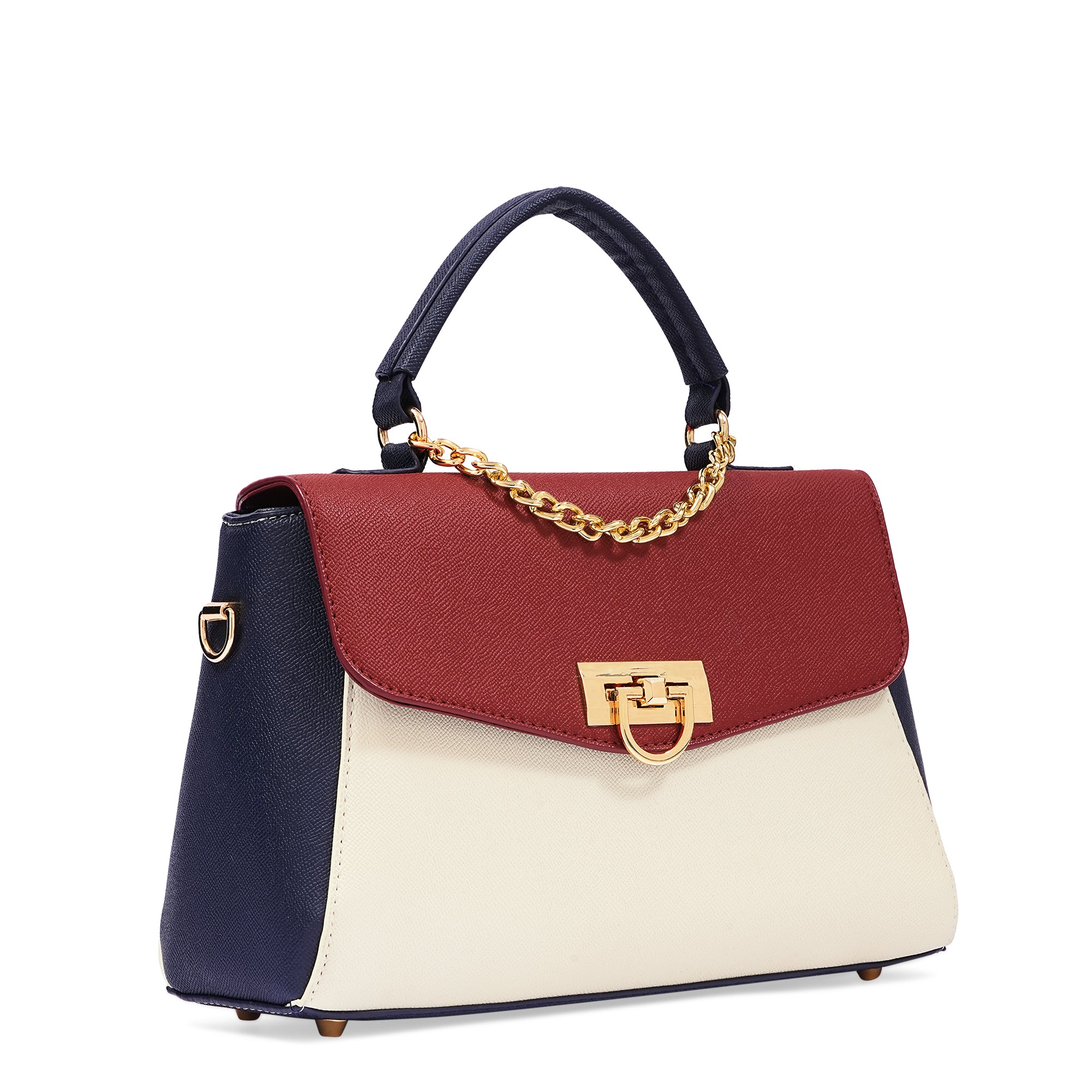 Lavie Luxe Pine Red Small Flap Women's Satchel Handbag