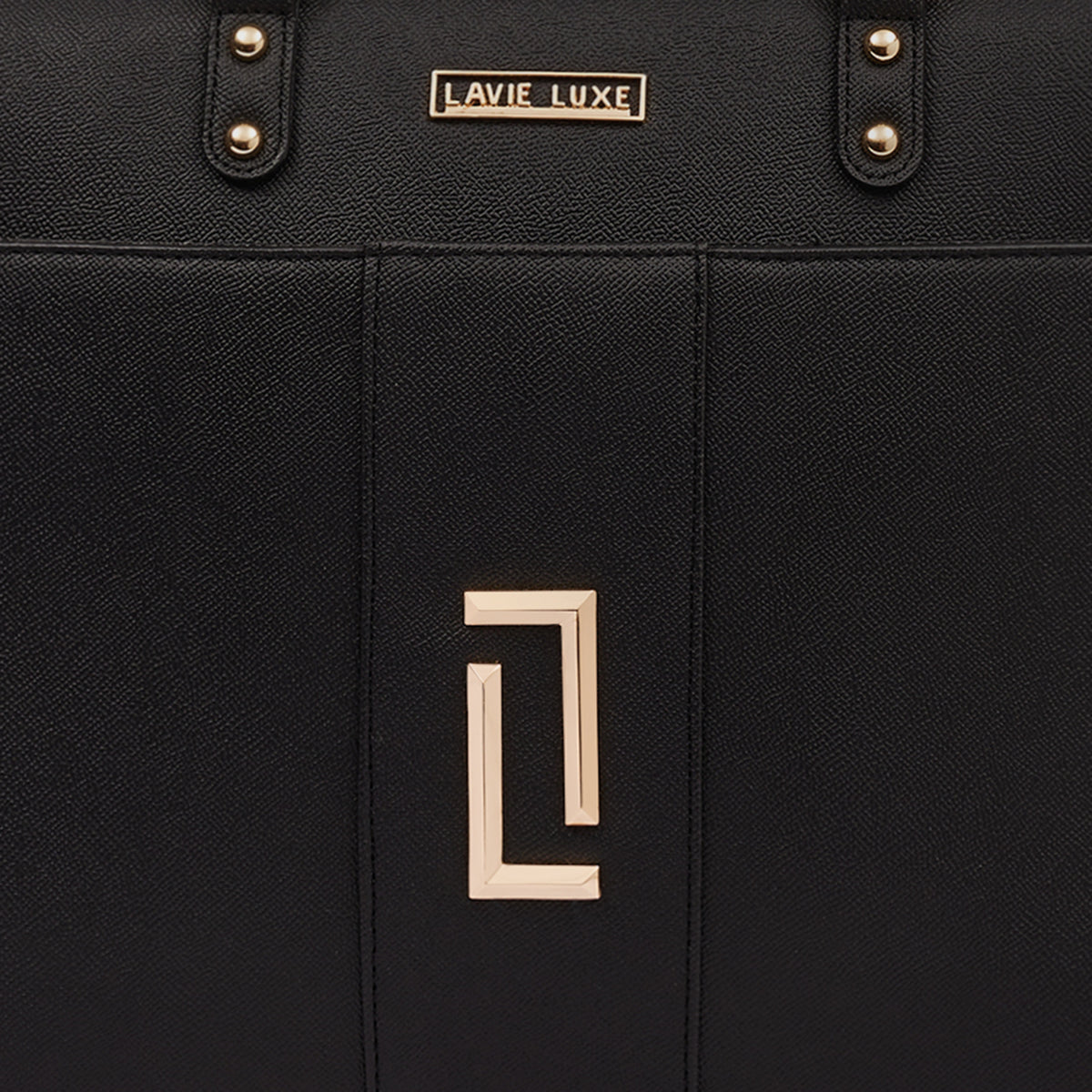 Lavie Luxe Welsy 1 Compartment Black Large Women's Laptop Handbag