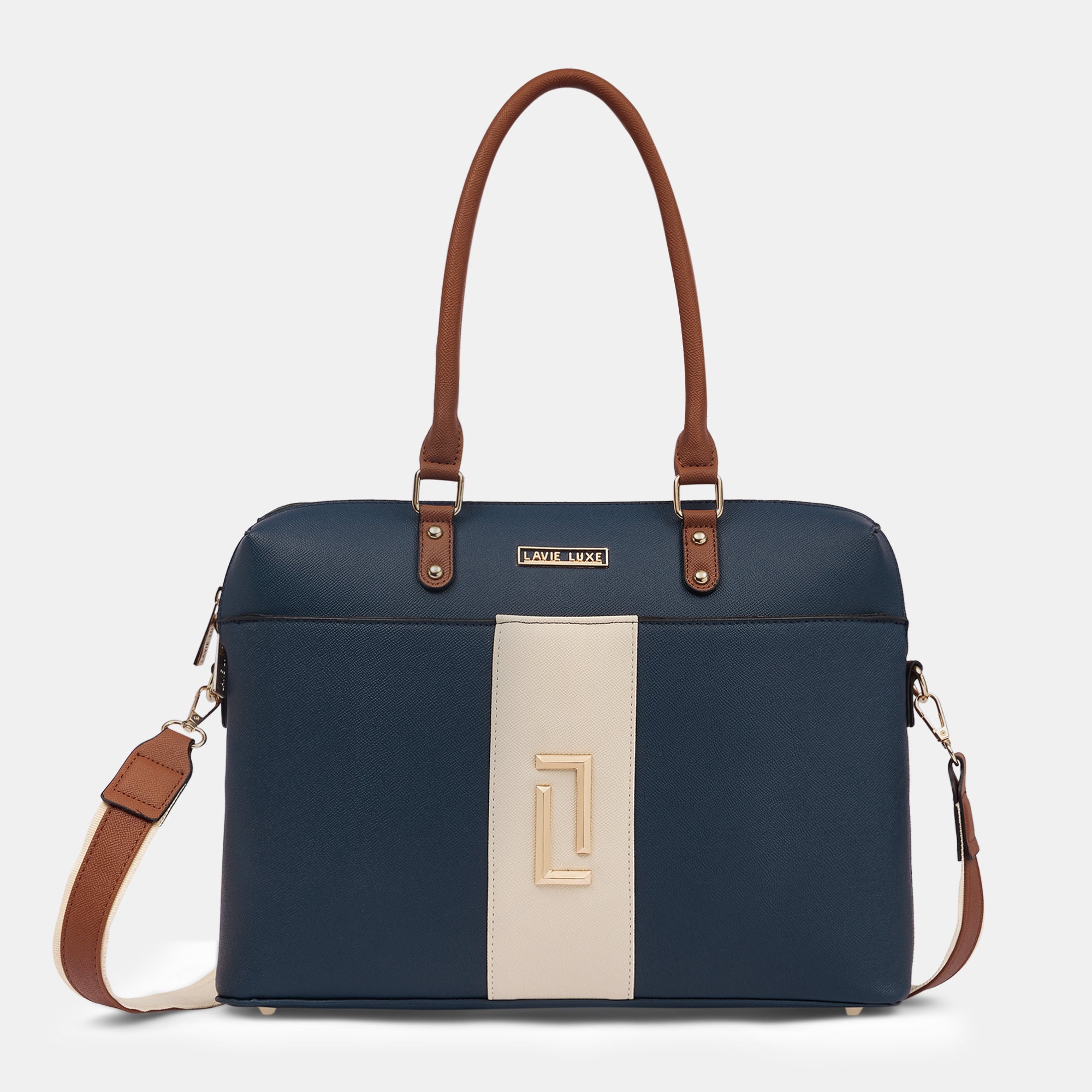 Lavie Luxe Welsy 1 Compartment Navy Large Women's Laptop Handbag