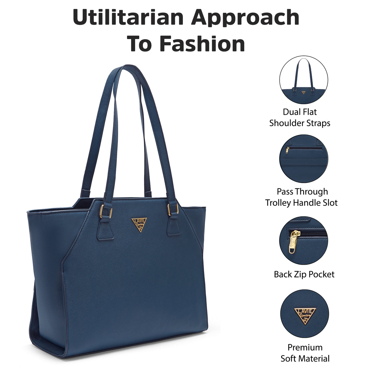 Lavie Signature Alaska Pro Large Dark Blue Womens Tote