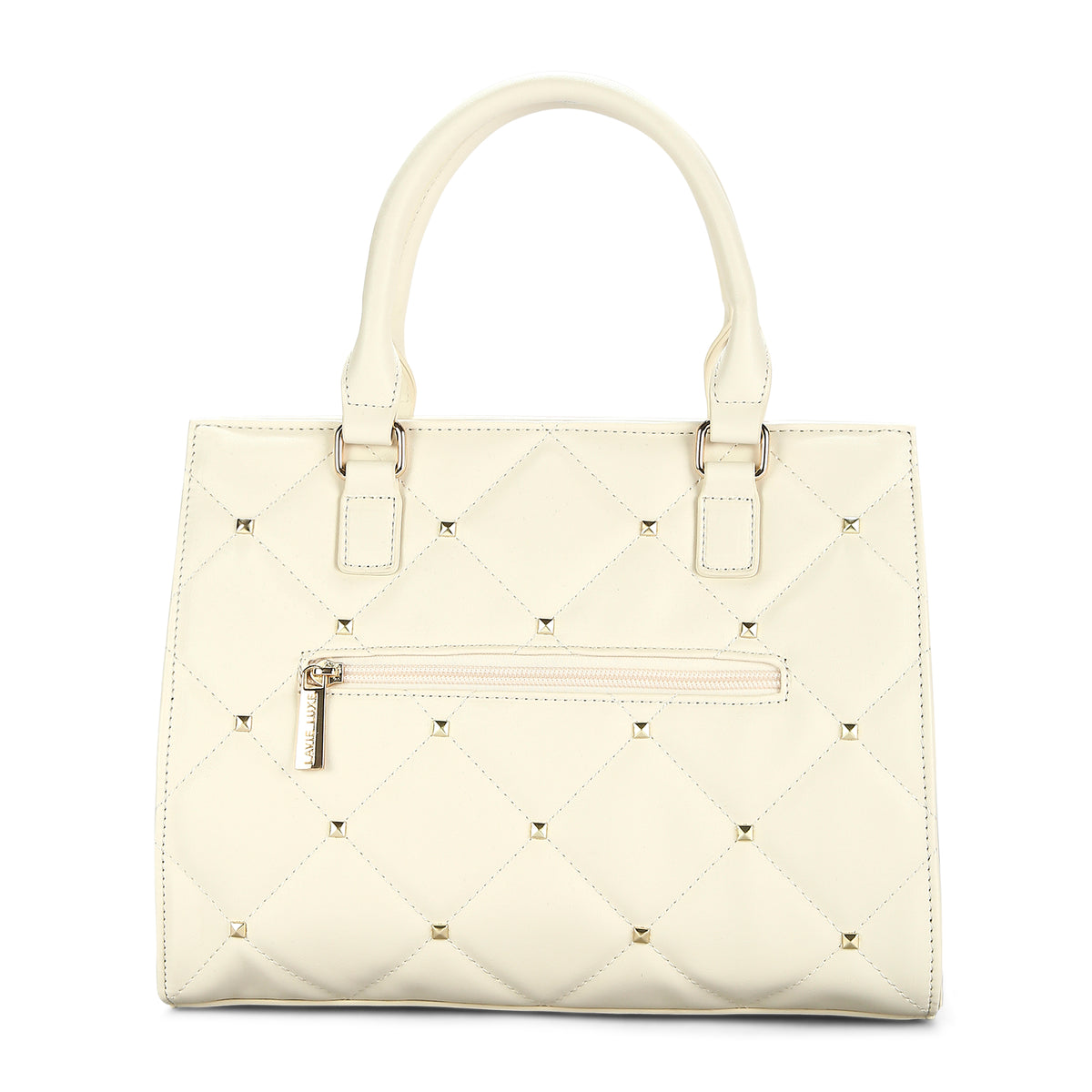 Lavie Luxe Stud Shelly Off White Medium Women's Satchel