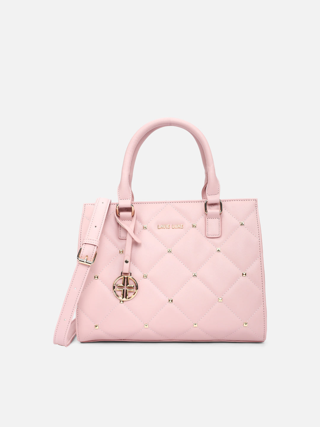 Stud Shelly Medium Light Pink Handbag