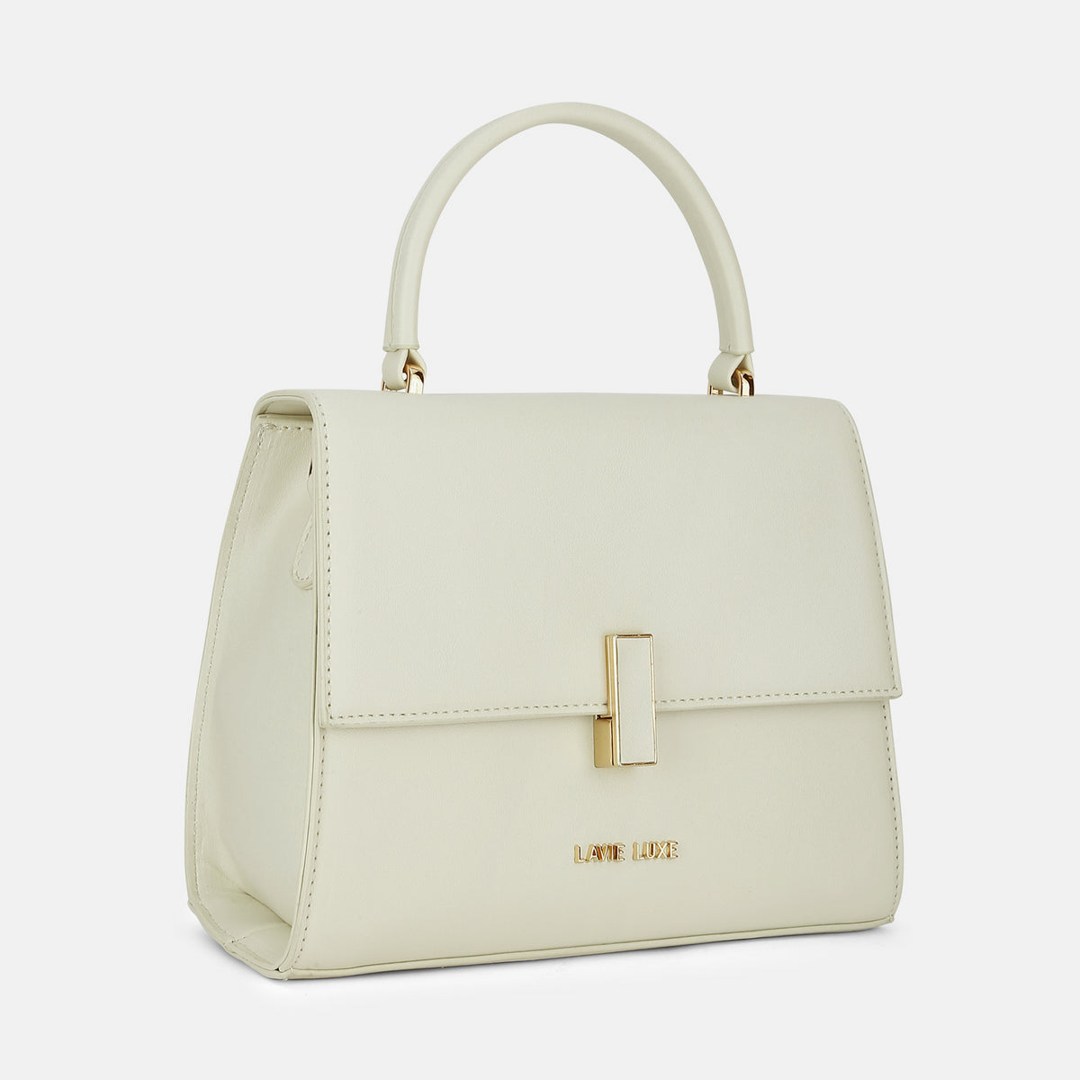 Lavie Luxe Merci Off White Small Women's Flap Satchel