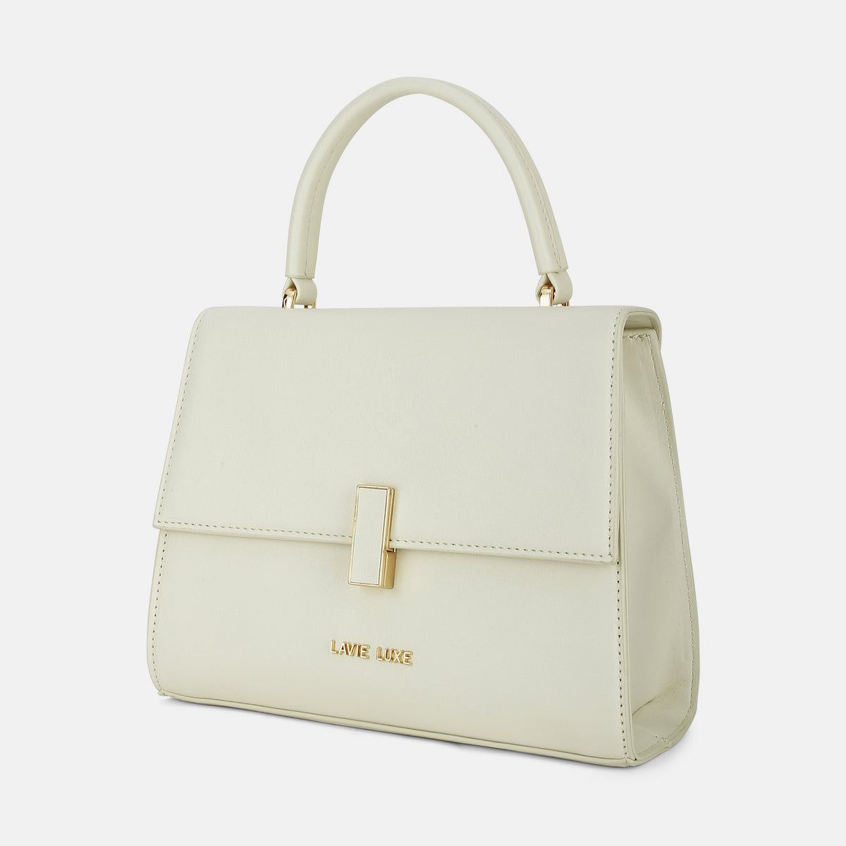 Lavie Luxe Merci Off White Small Women's Flap Satchel