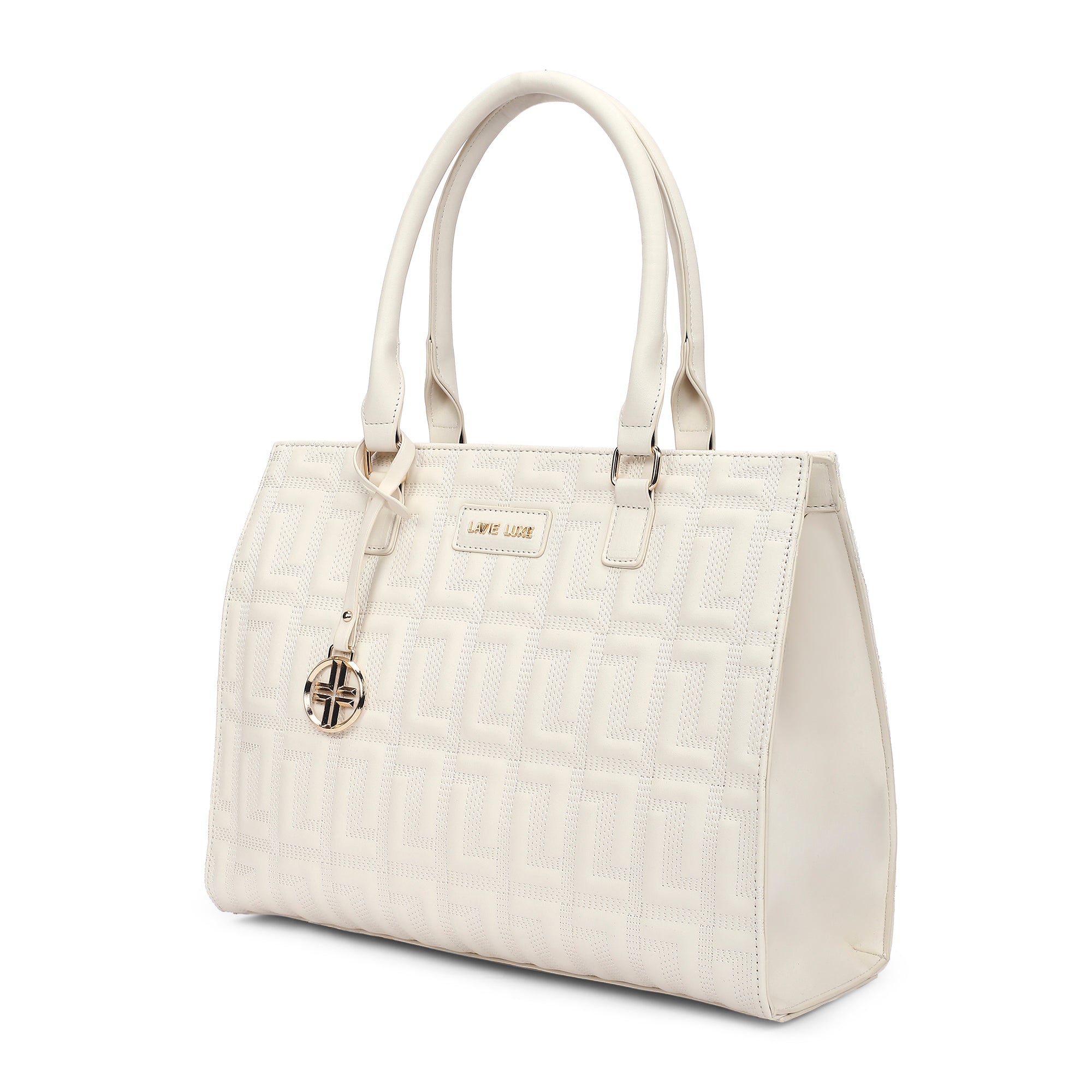Lavie Luxe Jelly Off White Large Women's Satchel
