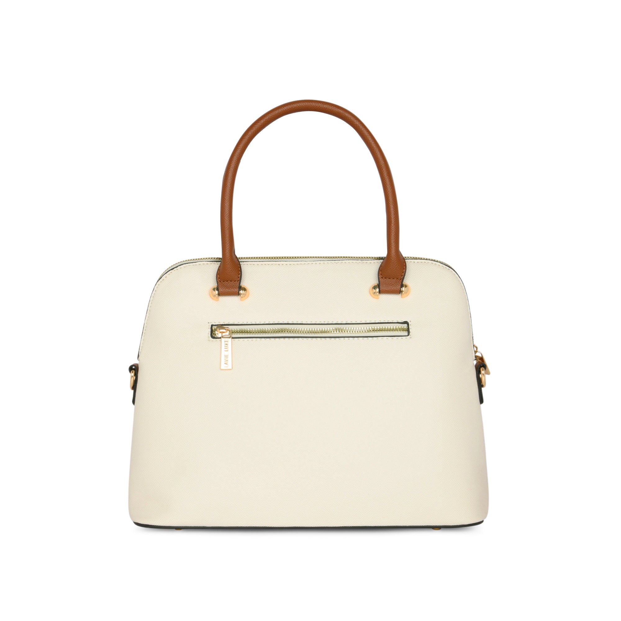 Lavie Luxe Valle Off White Medium Women's Dome Satchel
