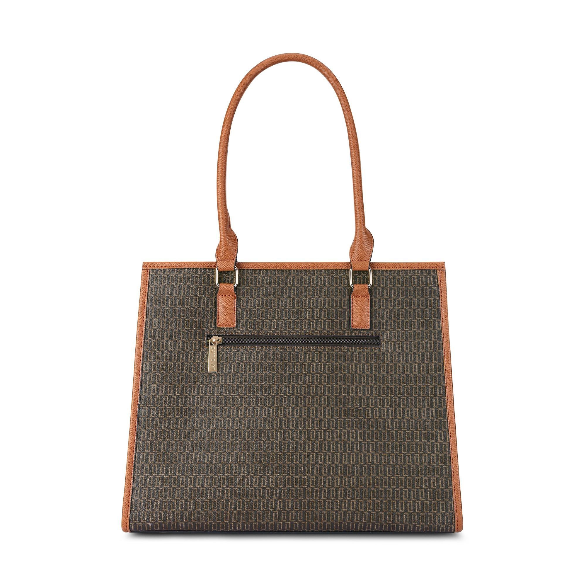 Lavie Luxe Monogram Quad Choco Extra Large Women's Satchel