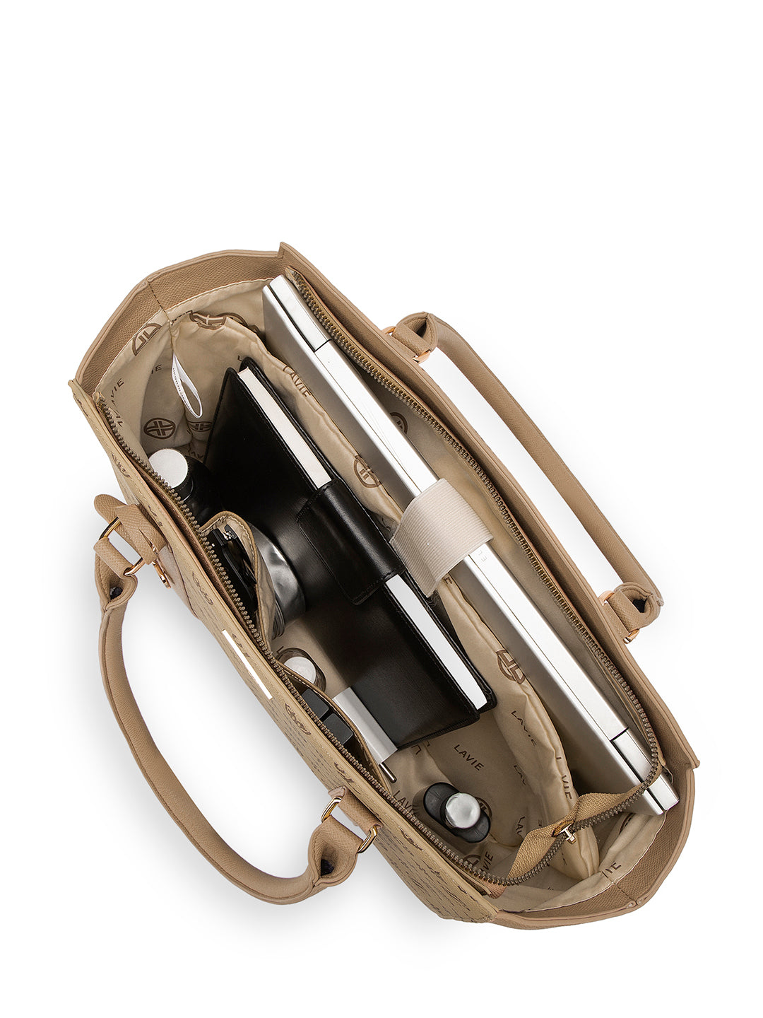 Lavie Signature Montana Large Taupe Womens Tote Bag