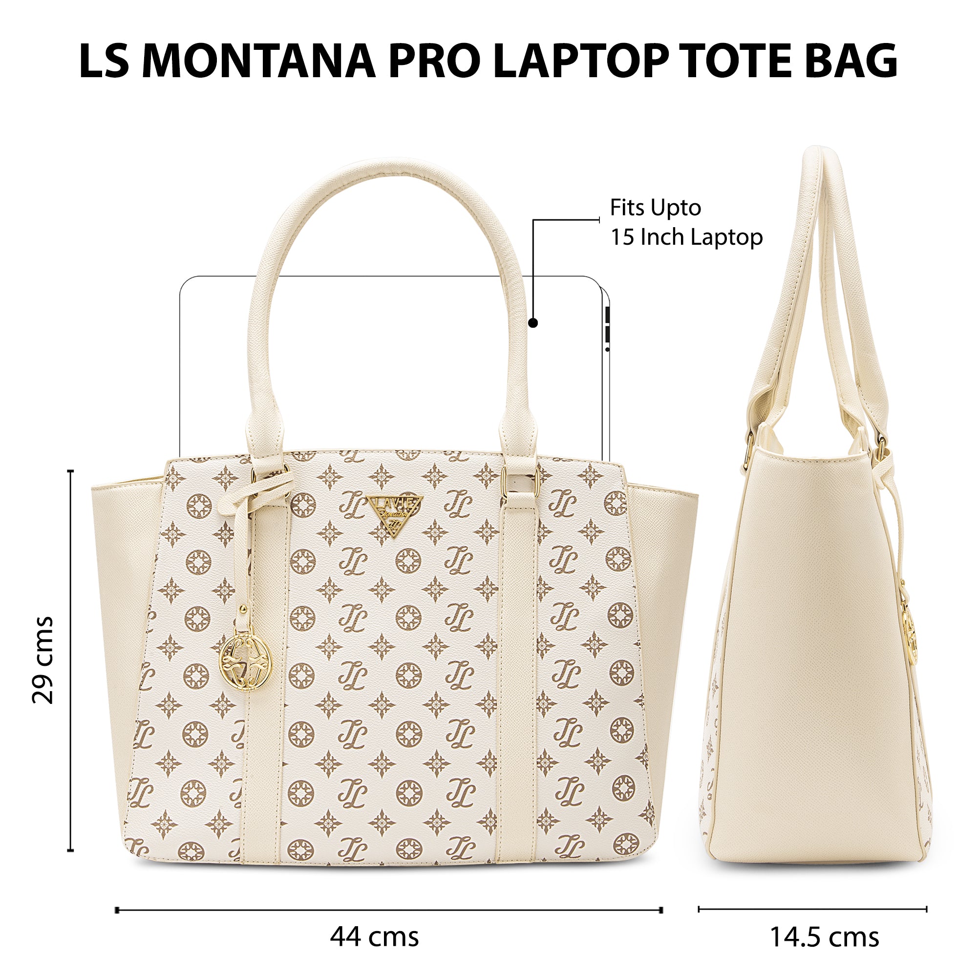Lavie Signature Montana Large Off White Womens Tote Bag