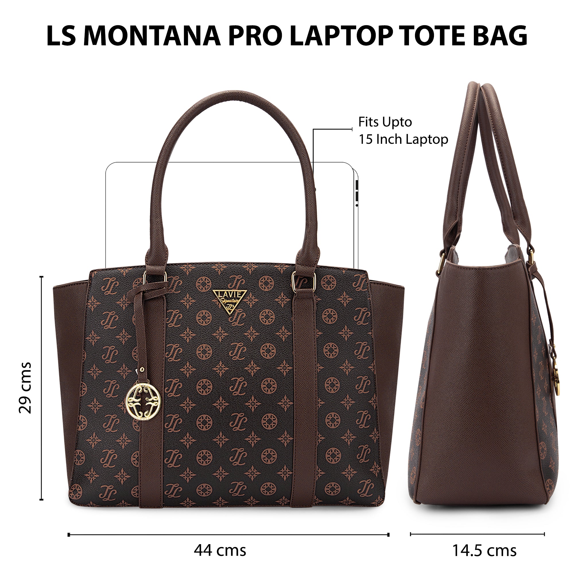 Lavie Signature Montana Large Choco Womens Tote Bag