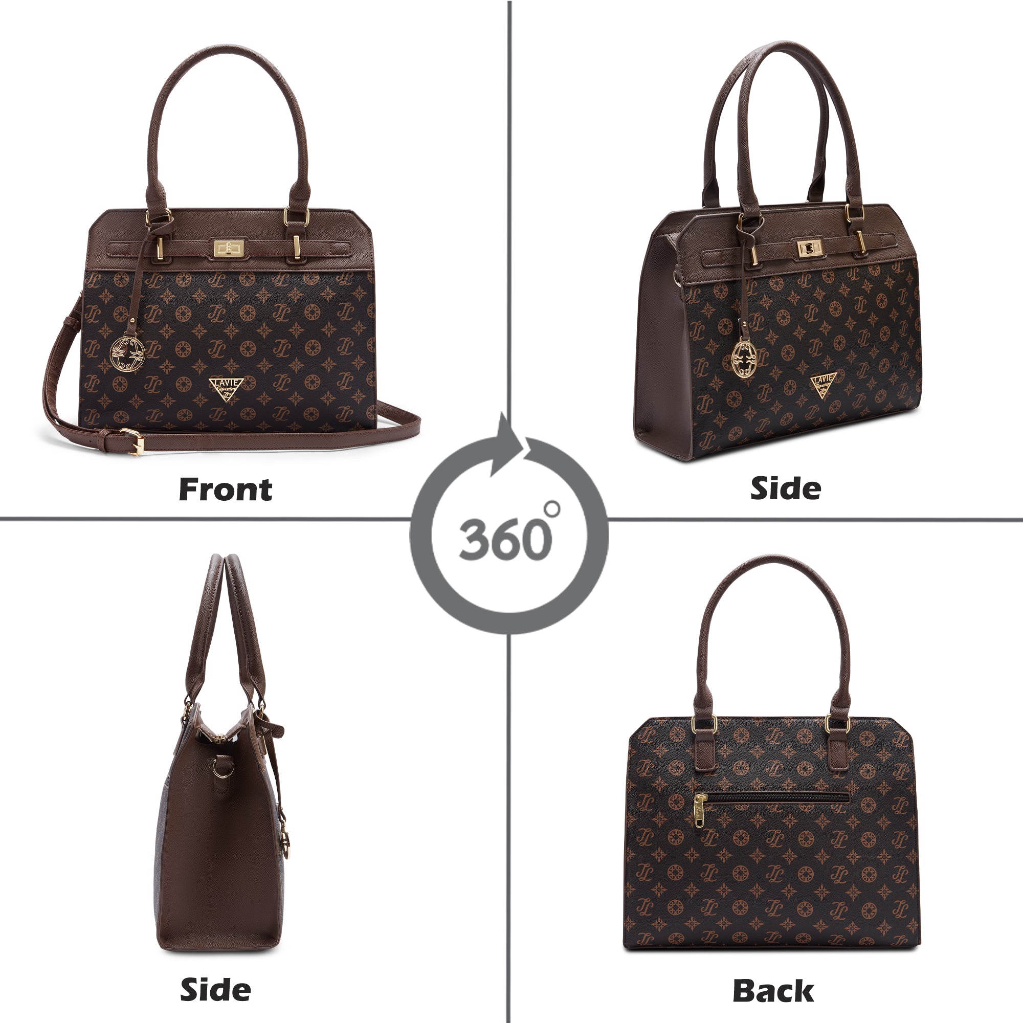 Lavie Signature Manhattan Medium Choco Womens Satchel