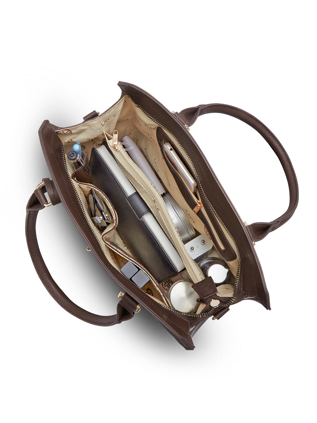 Lavie Signature Manhattan Medium Choco Womens Satchel