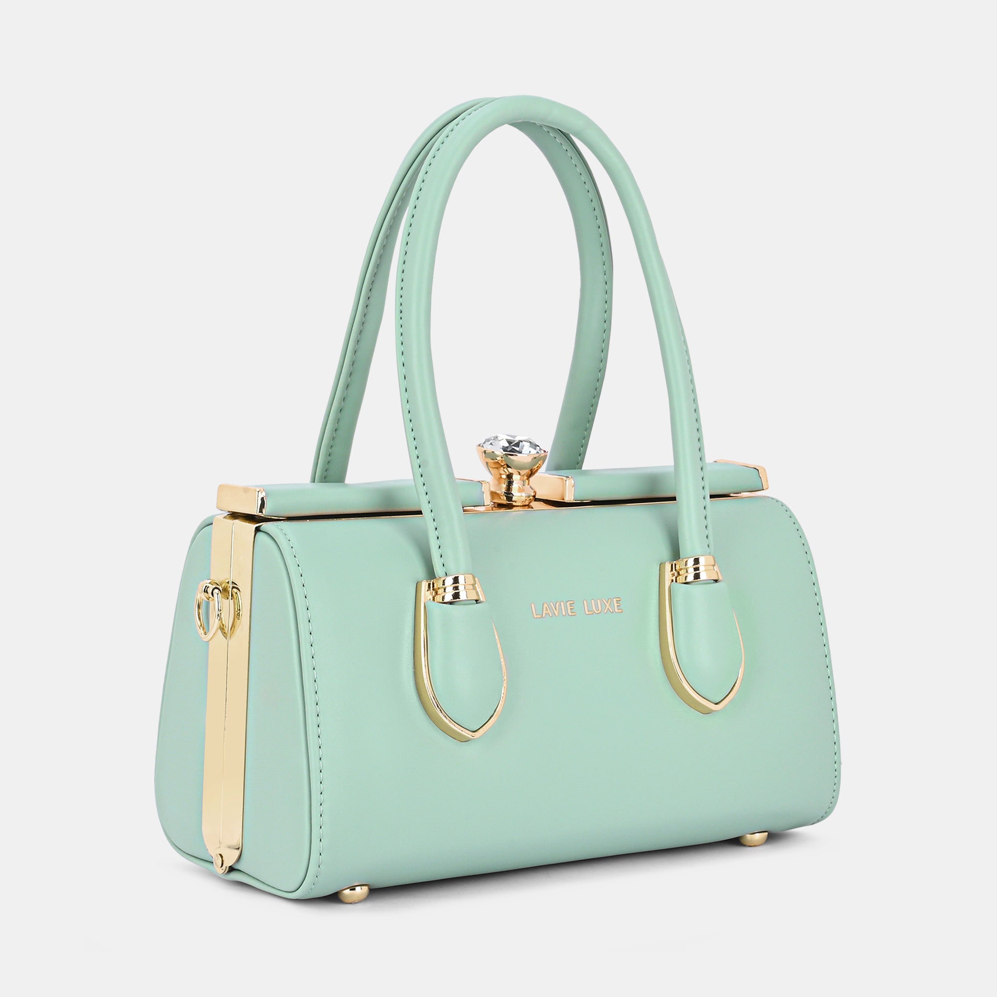 Lavie Luxe Dazzle Mint Small Women's Framed Bag