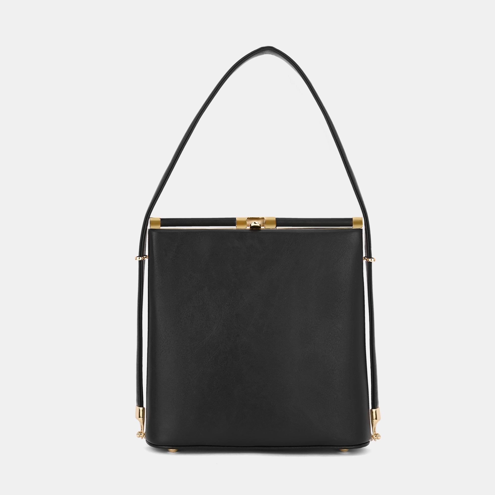 Lavie Luxe Glare Black Medium Women's Framed Bag