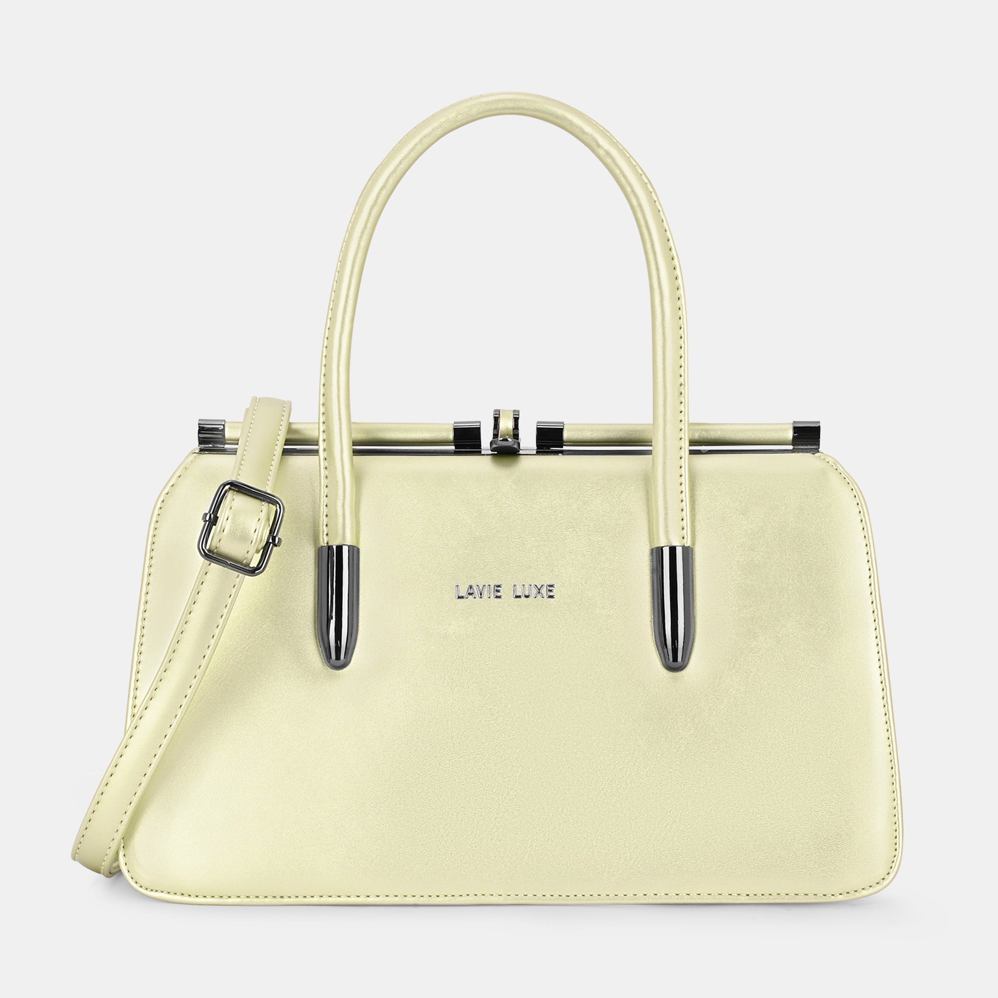 Lavie Luxe Book Frame Gold Medium Women's Framed Bag