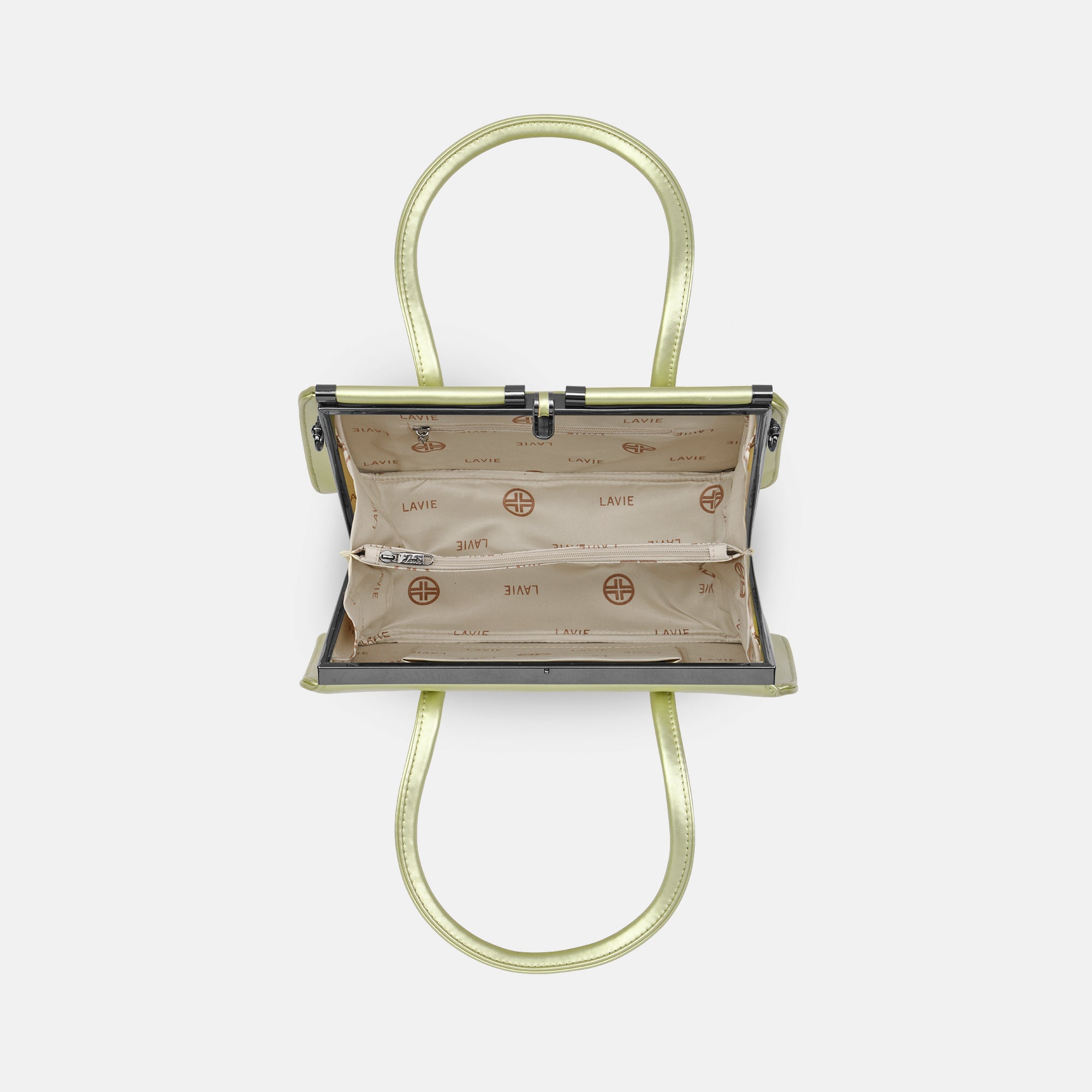 Lavie Luxe Book Frame Gold Medium Women's Framed Bag