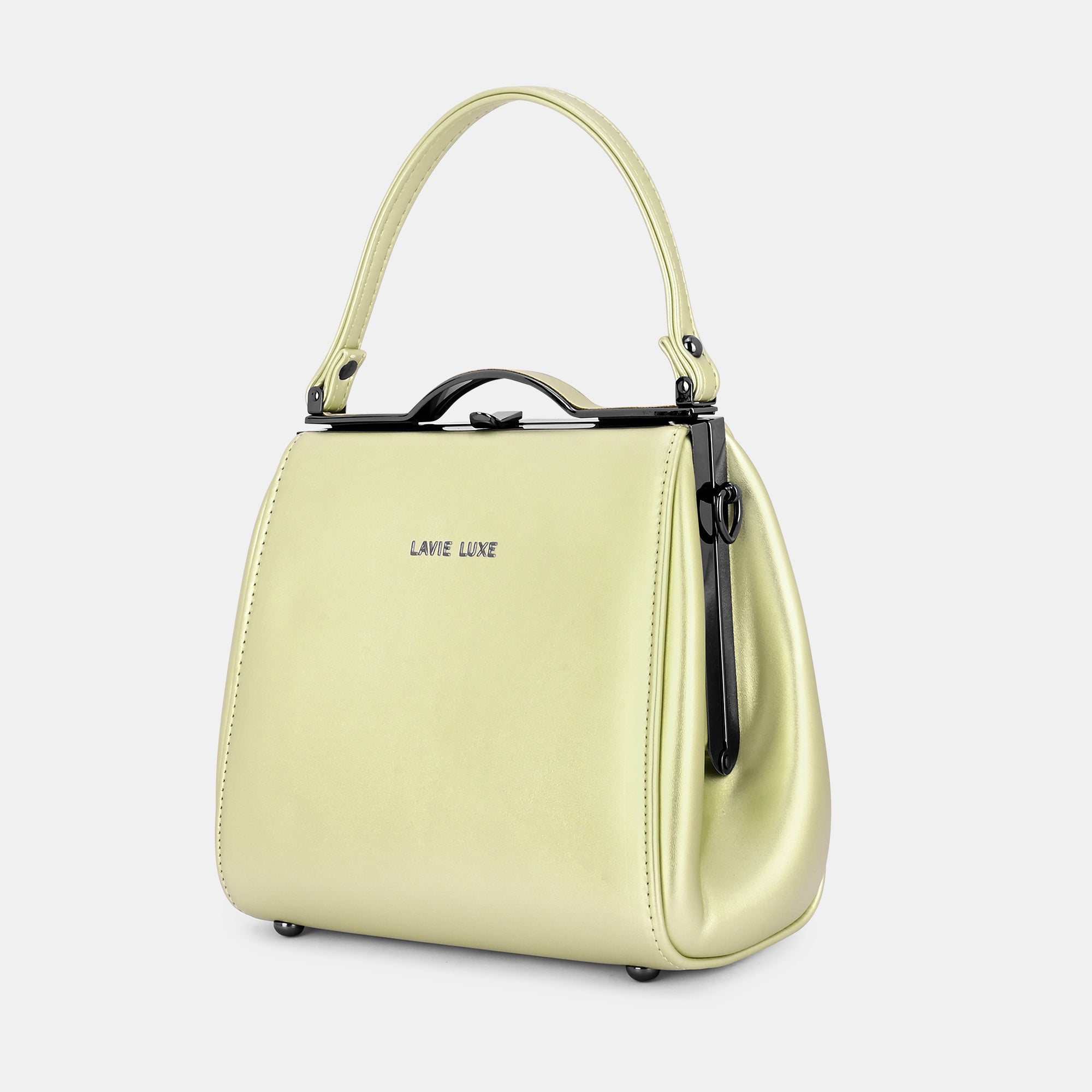 Lavie Luxe Fluff Frame Gold Medium Women's Framed Bag