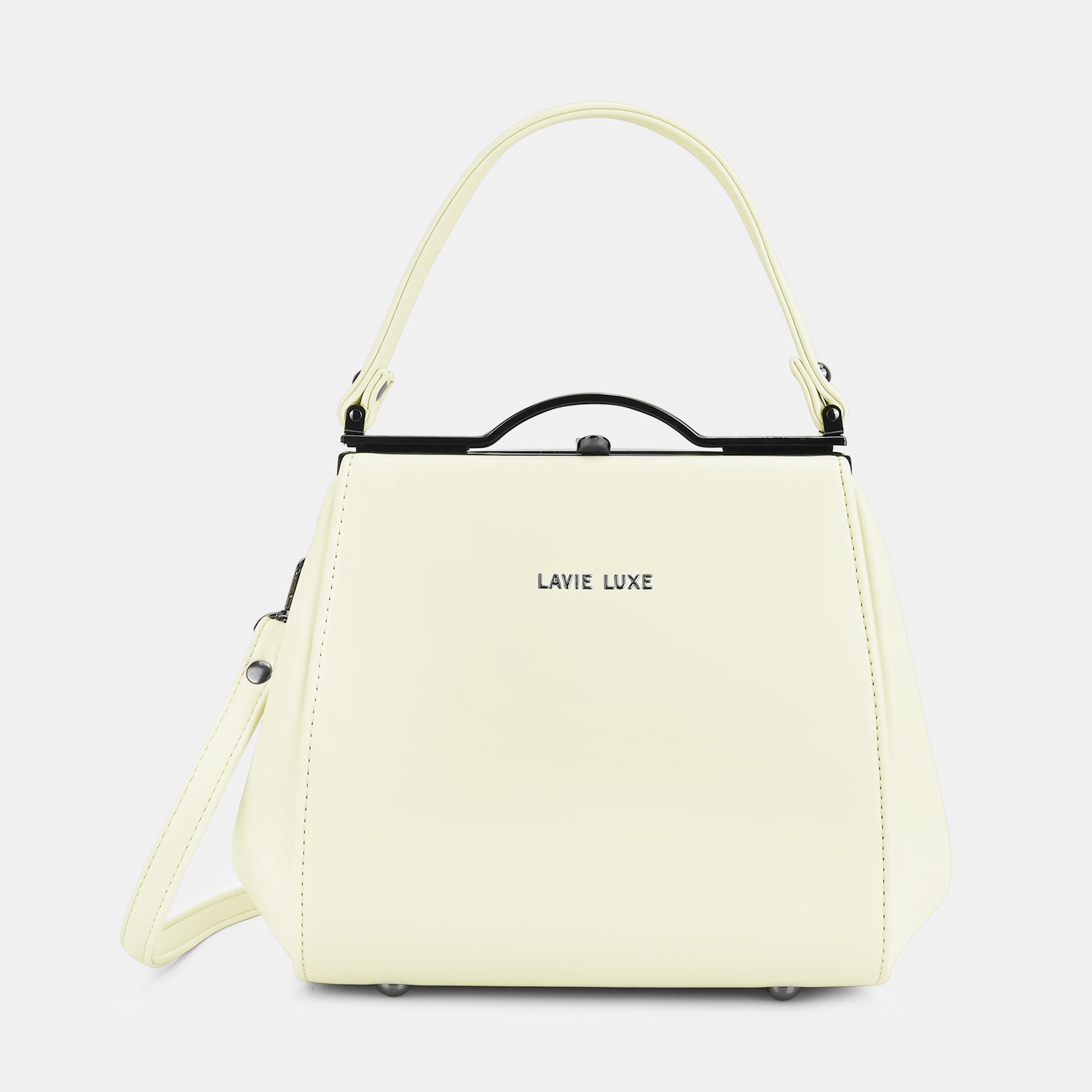 Lavie Luxe Fluff Frame Offwhite Medium Women's Framed Bag