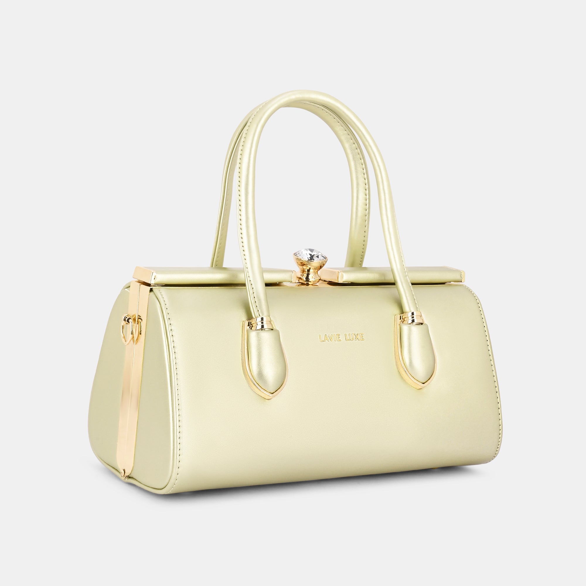 Lavie Luxe Dazzle Gold Medium Women's Framed Bag