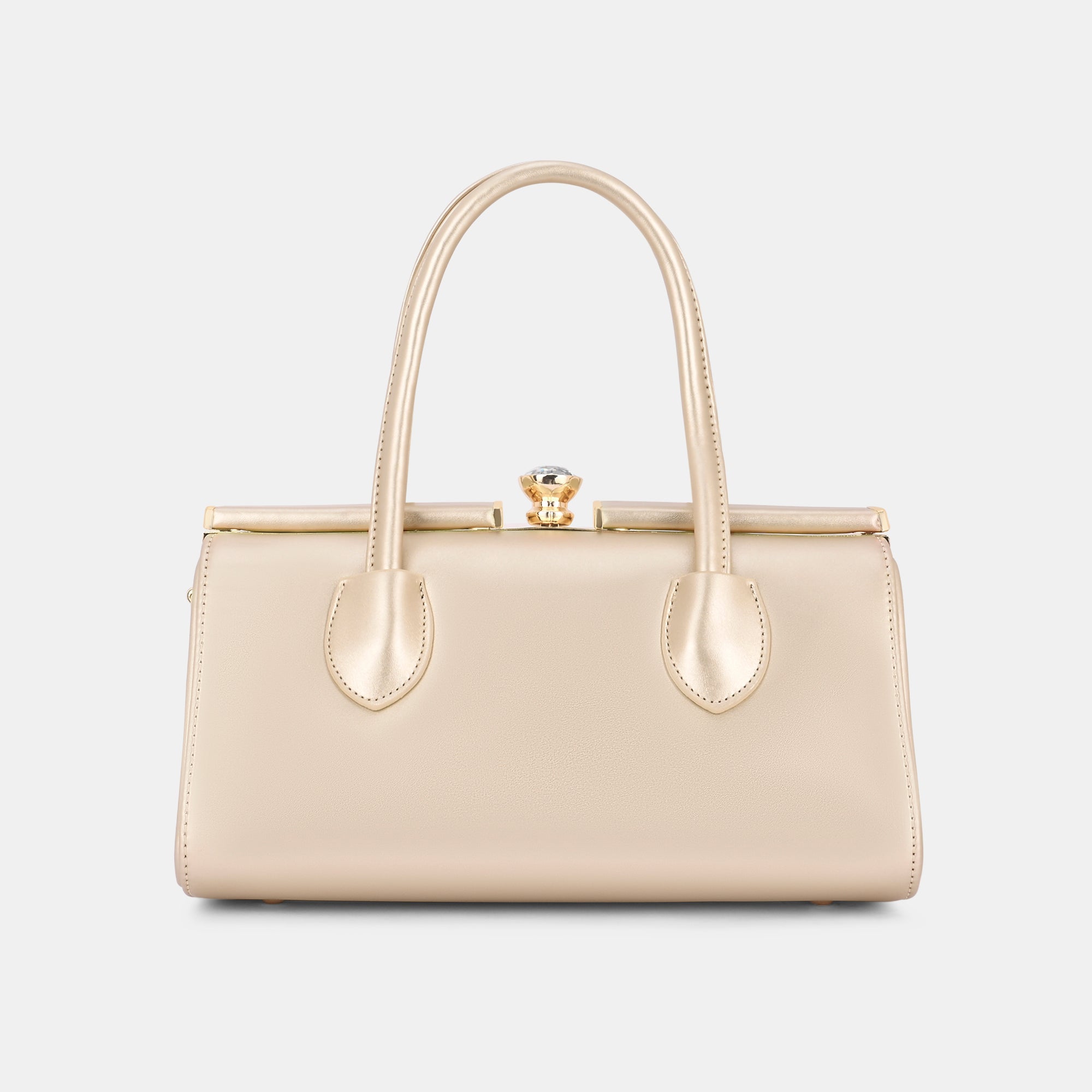 Lavie Luxe Dazzle Rose Gold Medium Women's Framed Bag