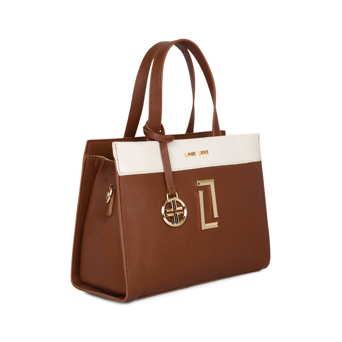 Lavie Luxe Gehry Tan Medium Women'S Satchel