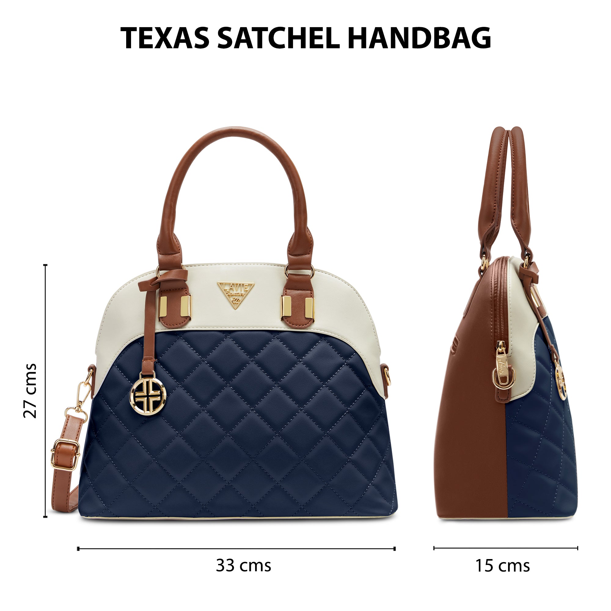 Lavie Signature Texas Medium Navy Womens Satchel