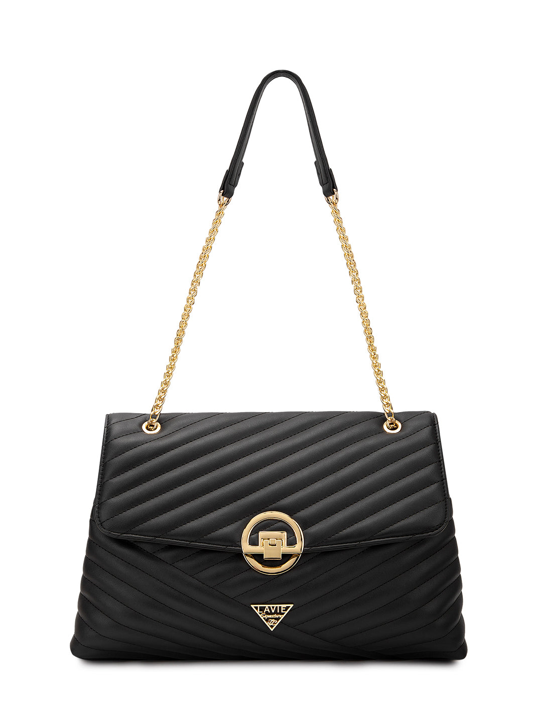 Lavie Signature Denver Large Womens Quilted Flap Satchel