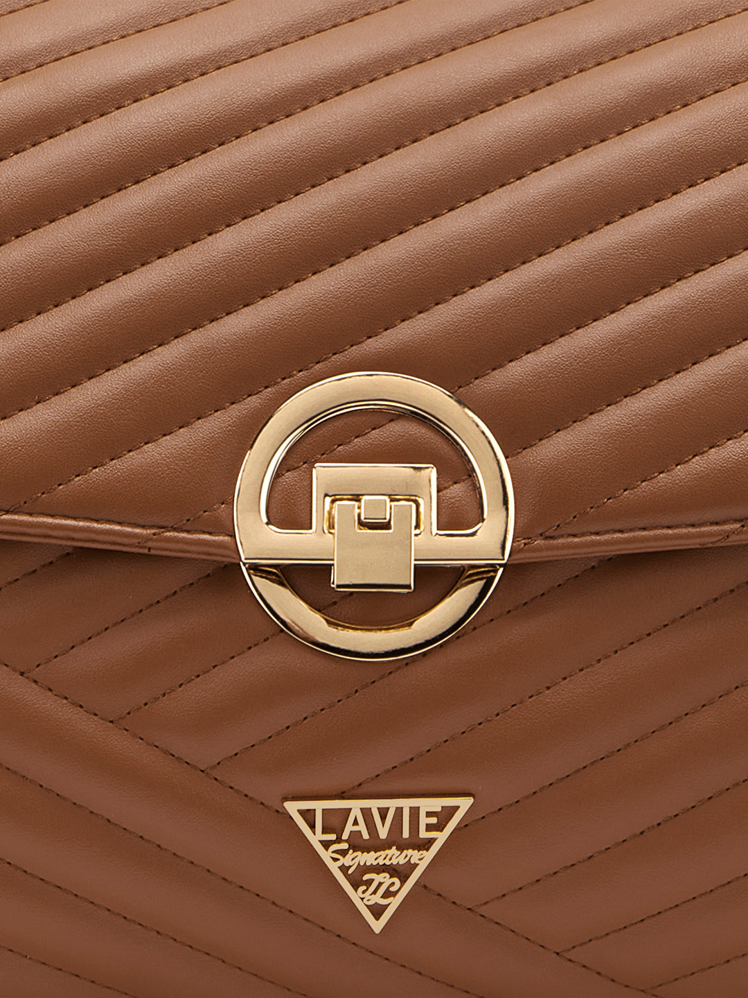 Lavie Signature Denver Large Womens Quilted Flap Satchel