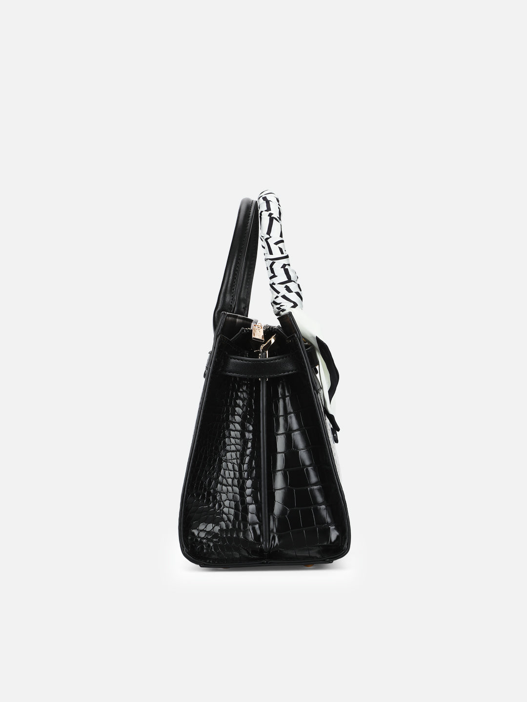 Strap 3 Compartment Medium Satchel Bag