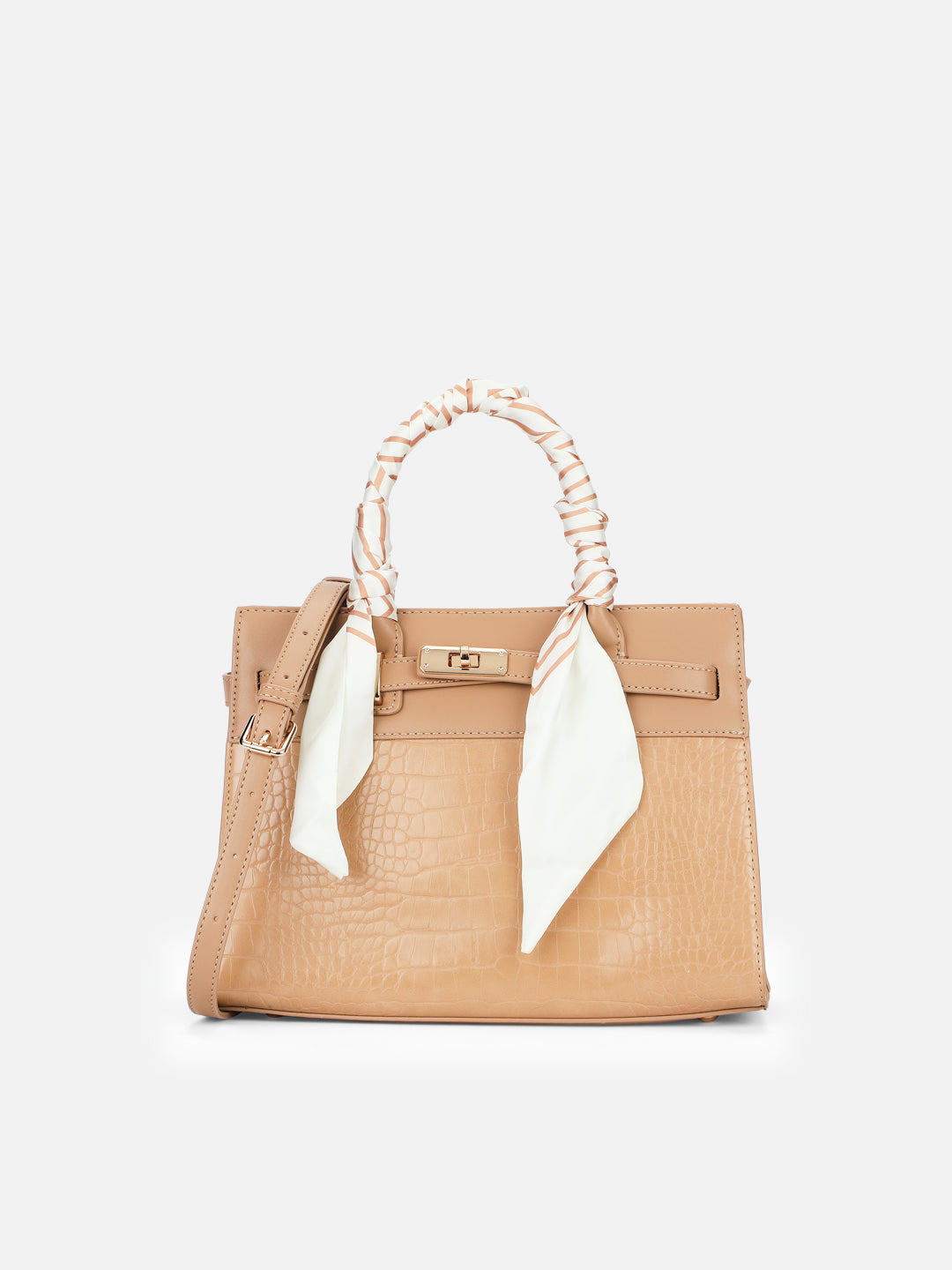 Strap 3 Compartment Medium Satchel Bag