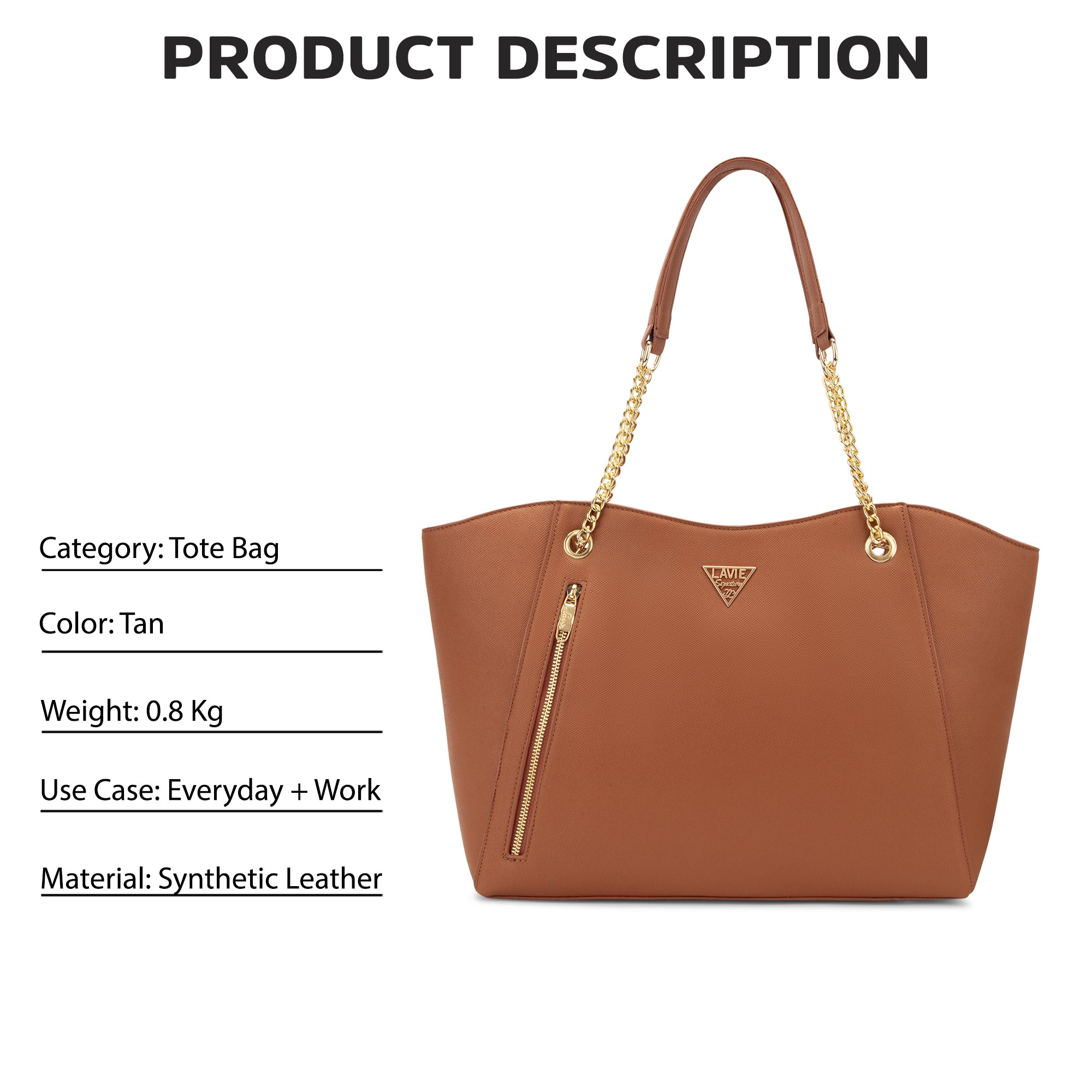 Lavie Signature Houston Large Tan Womens Tote