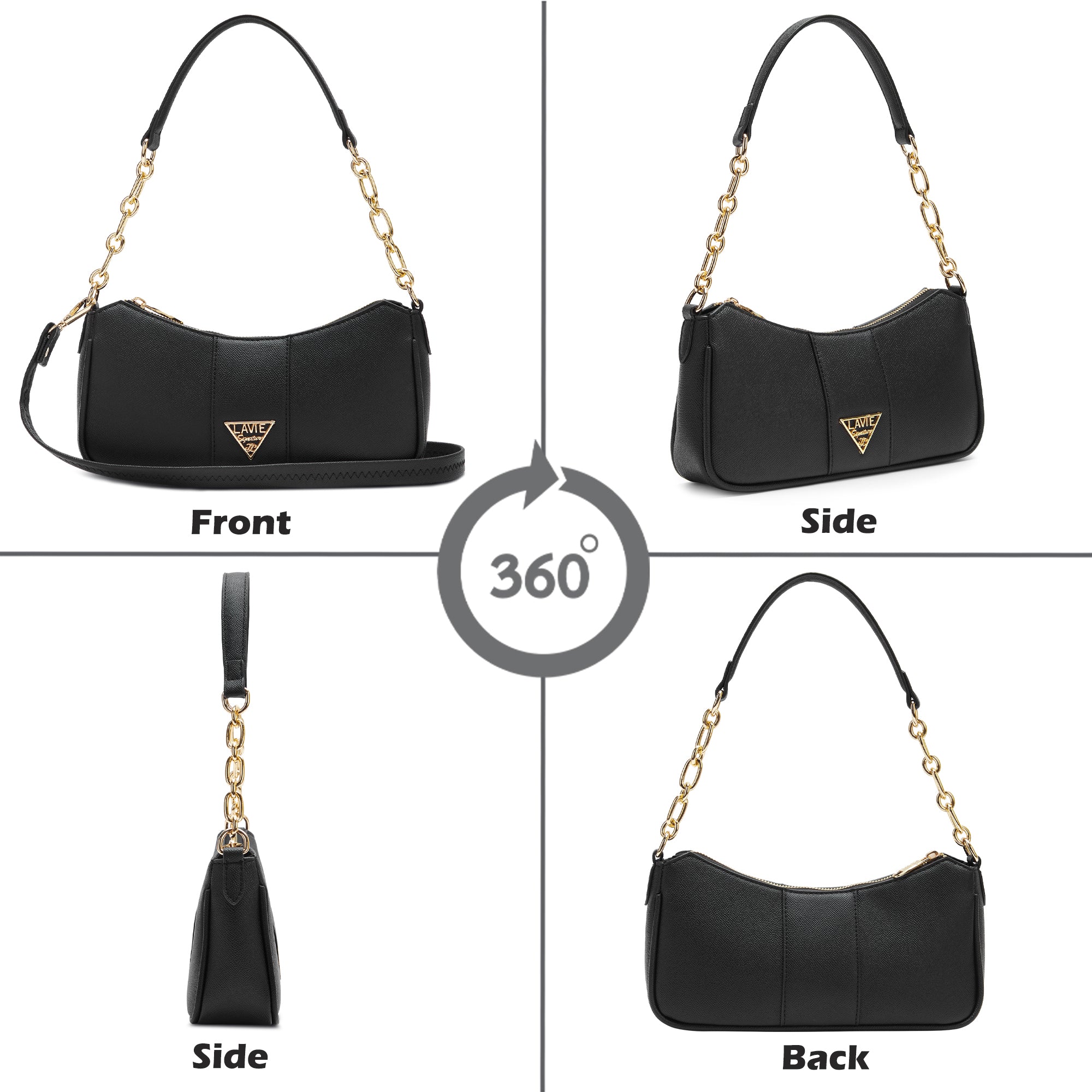 Lavie Signature Kansas Small Black Womens Hobo