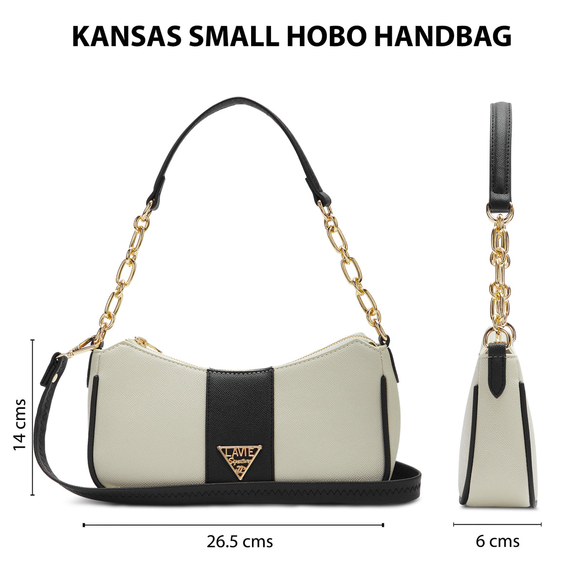 Lavie Signature Kansas Small Off White Womens Hobo
