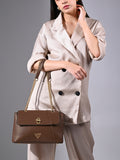Orlando Small Dark  Flap Satchel Bag