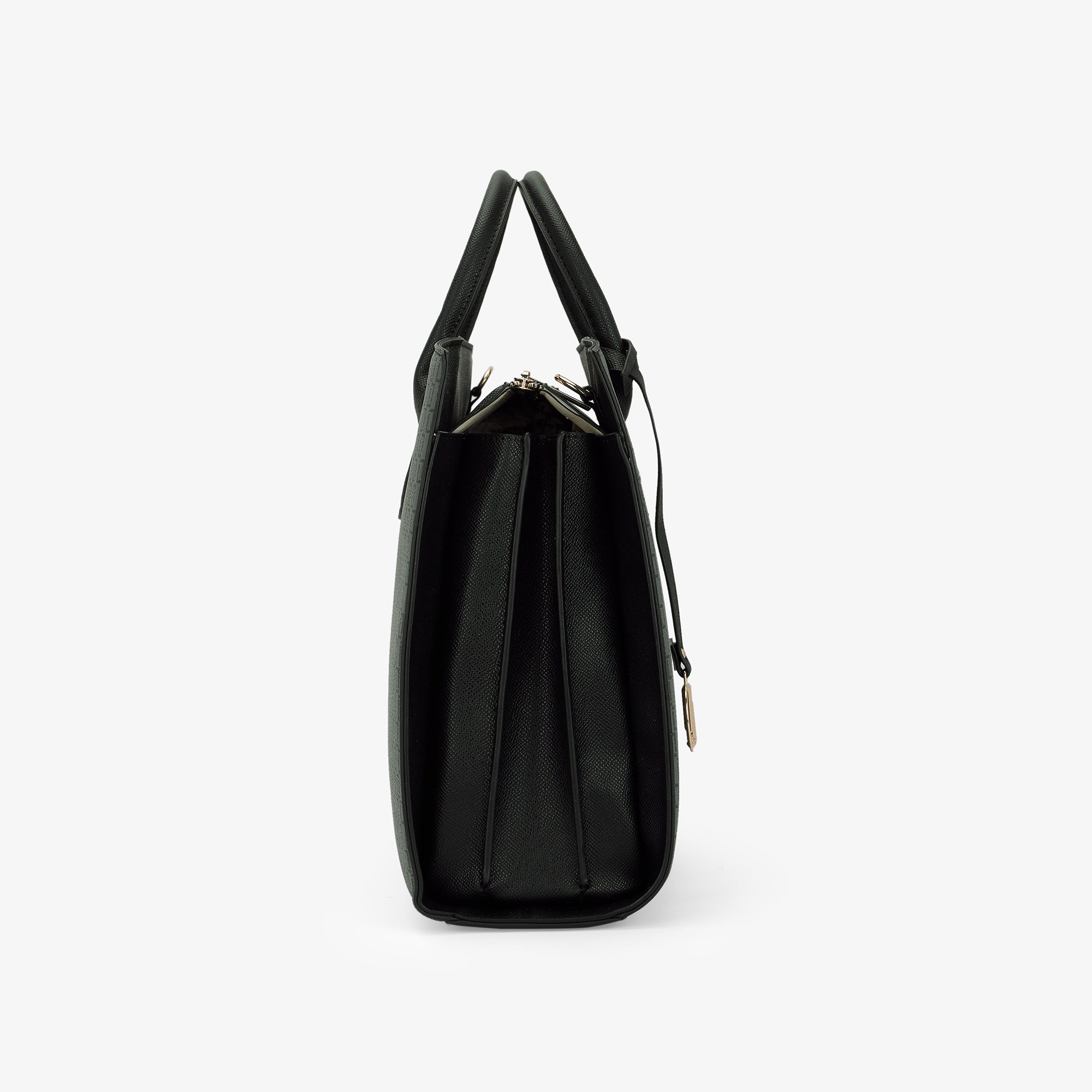 Lavie Luxe Monogram Ellon24 Black Large Women's Satchel