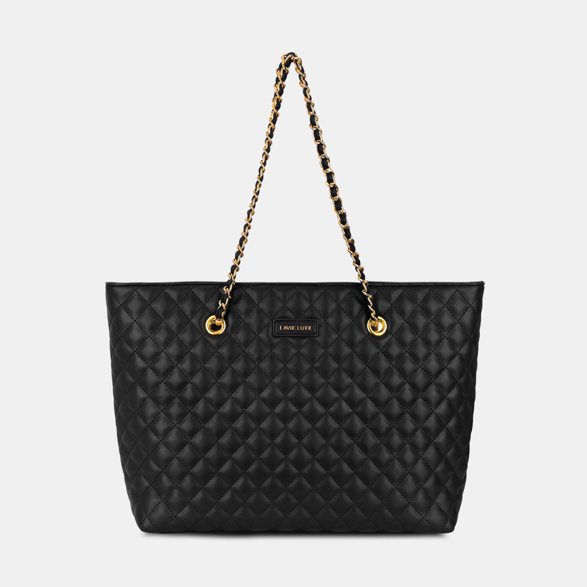 Lavie Luxe Query Black Large Women's Tote