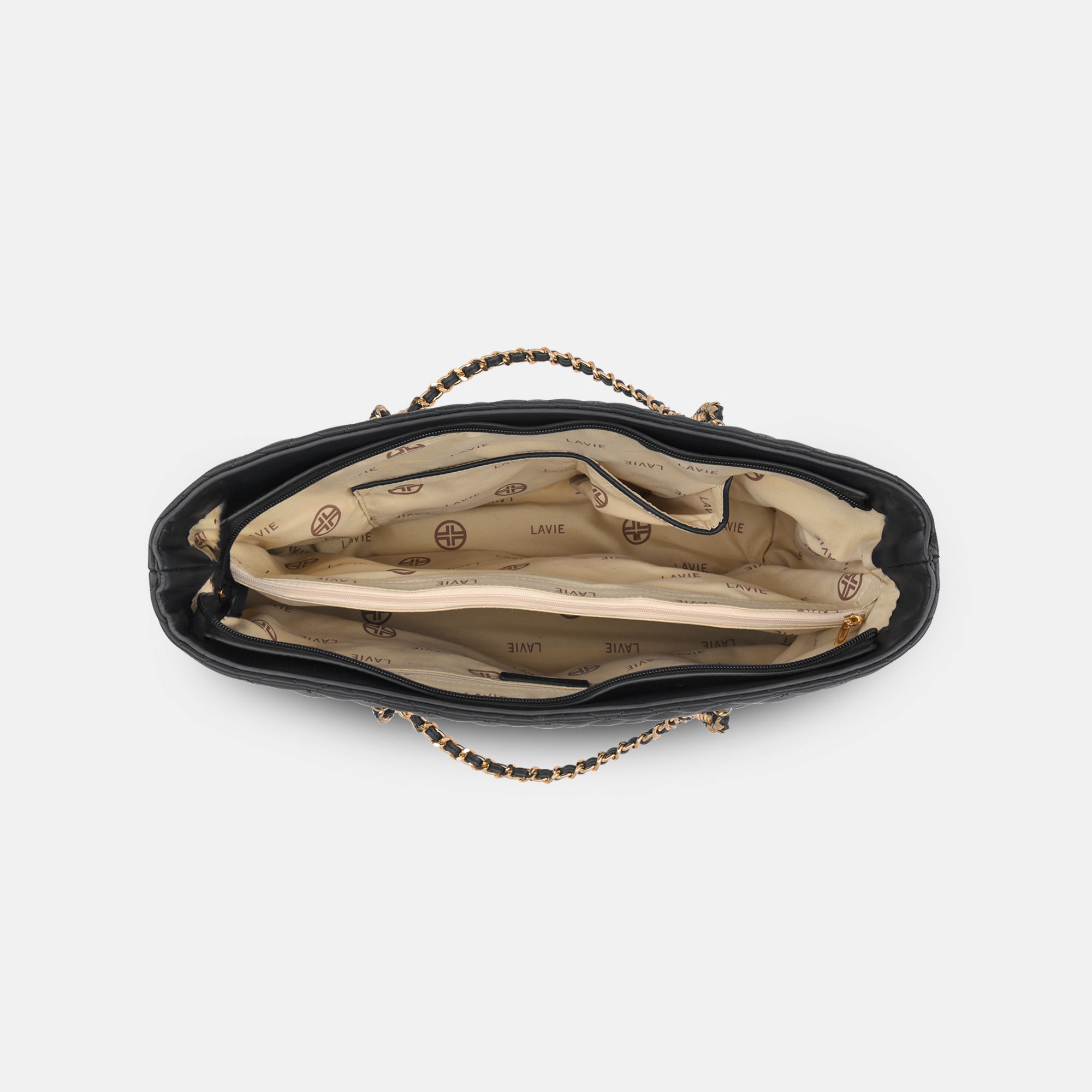 Lavie Luxe Query Black Large Women's Tote