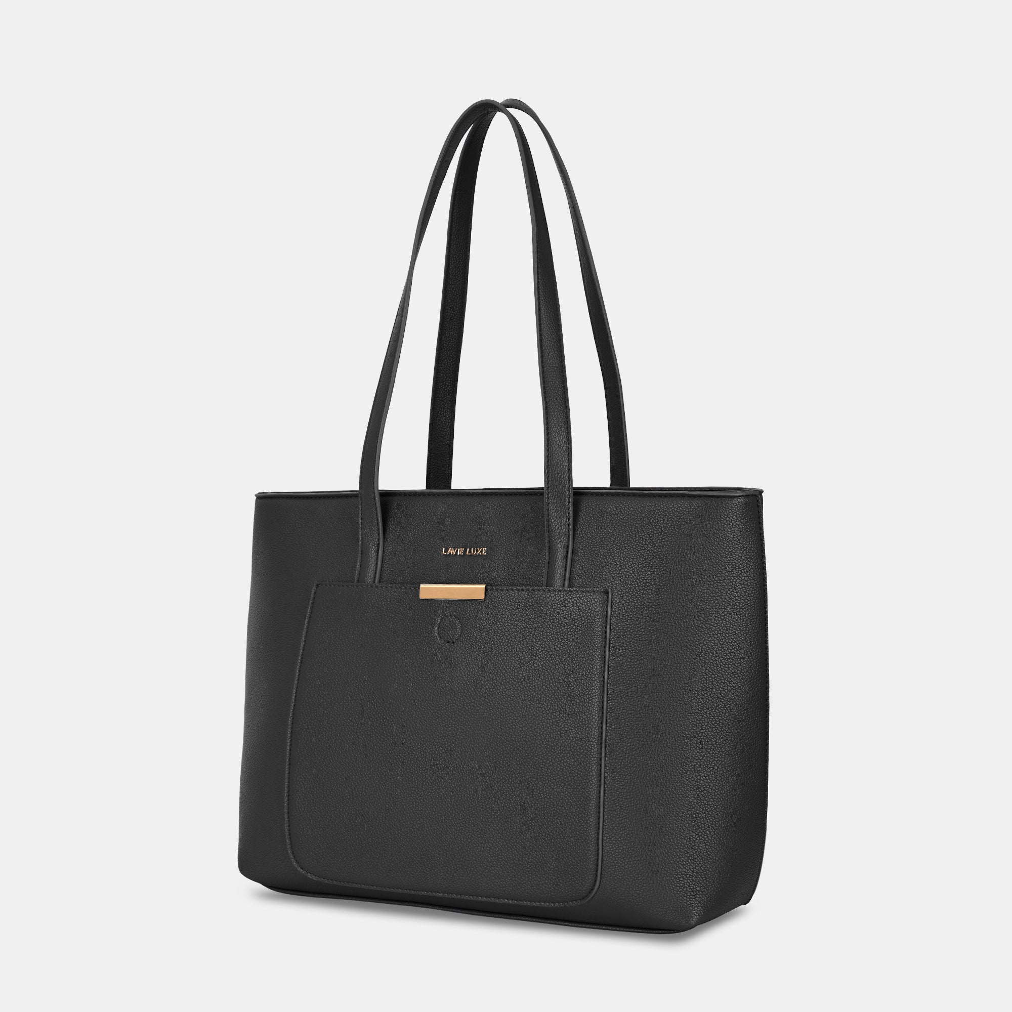 Lavie Luxe Bliss Black Large Women's Tote