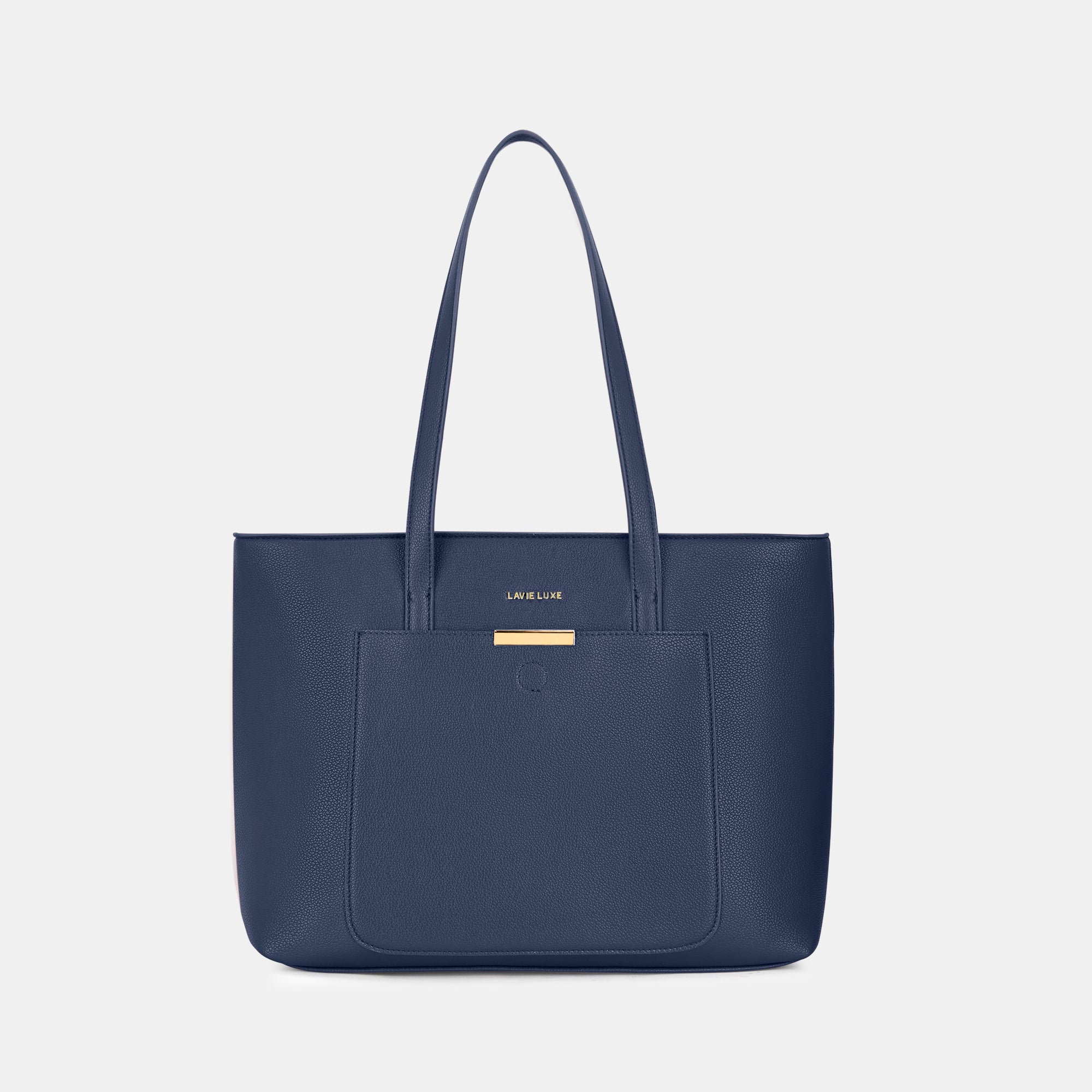 Lavie Luxe Bliss Navy Large Women's Tote