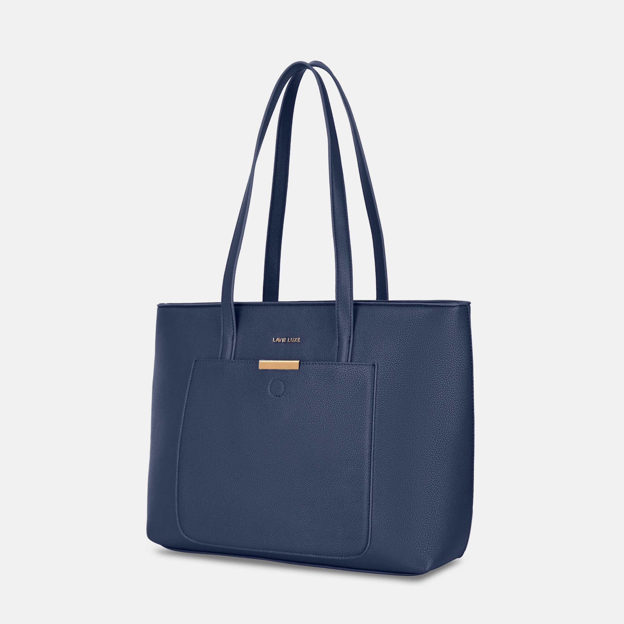 Lavie Luxe Bliss Navy Large Women's Tote